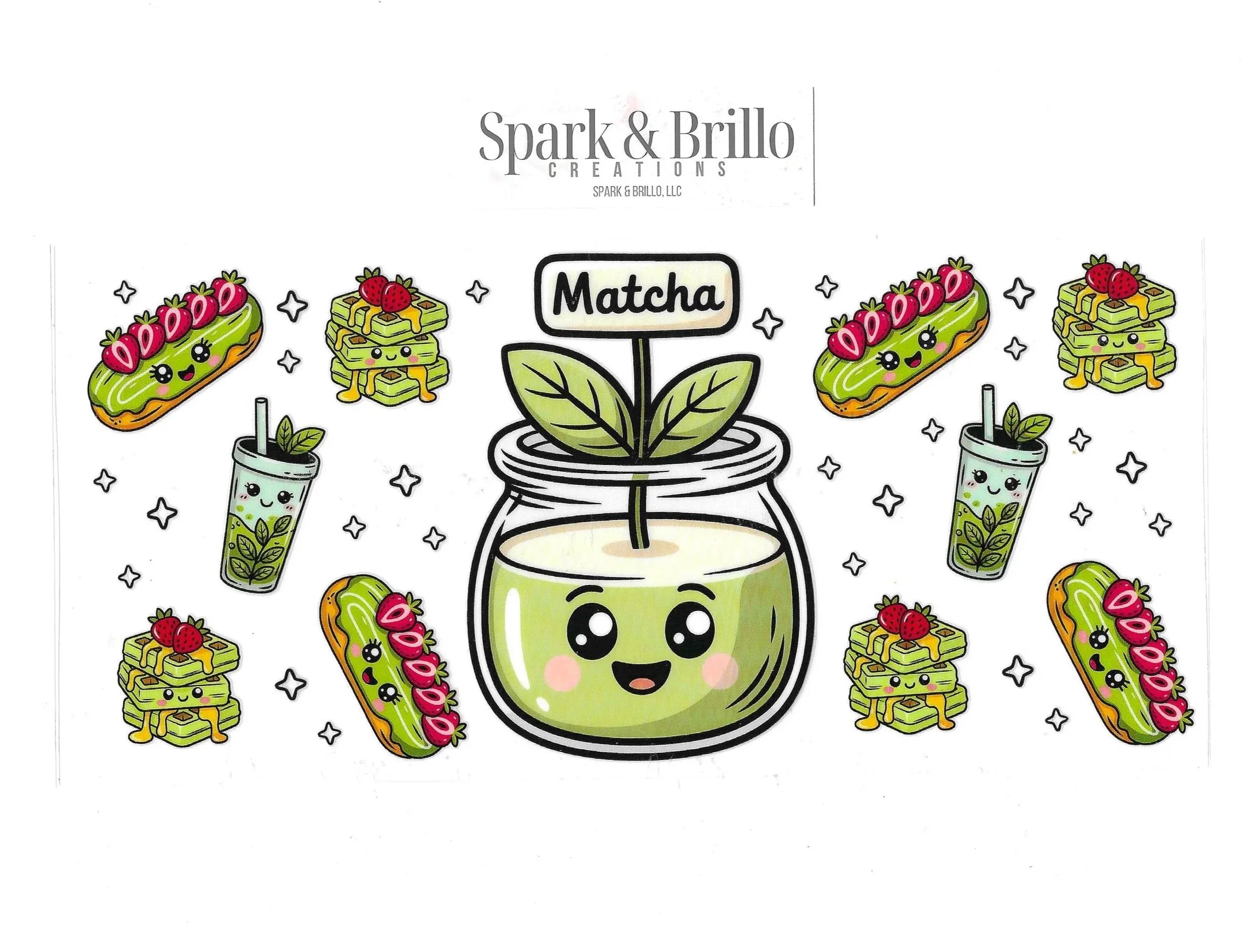 Matcha | Boba -  16 OZ  UV DTF Wraps