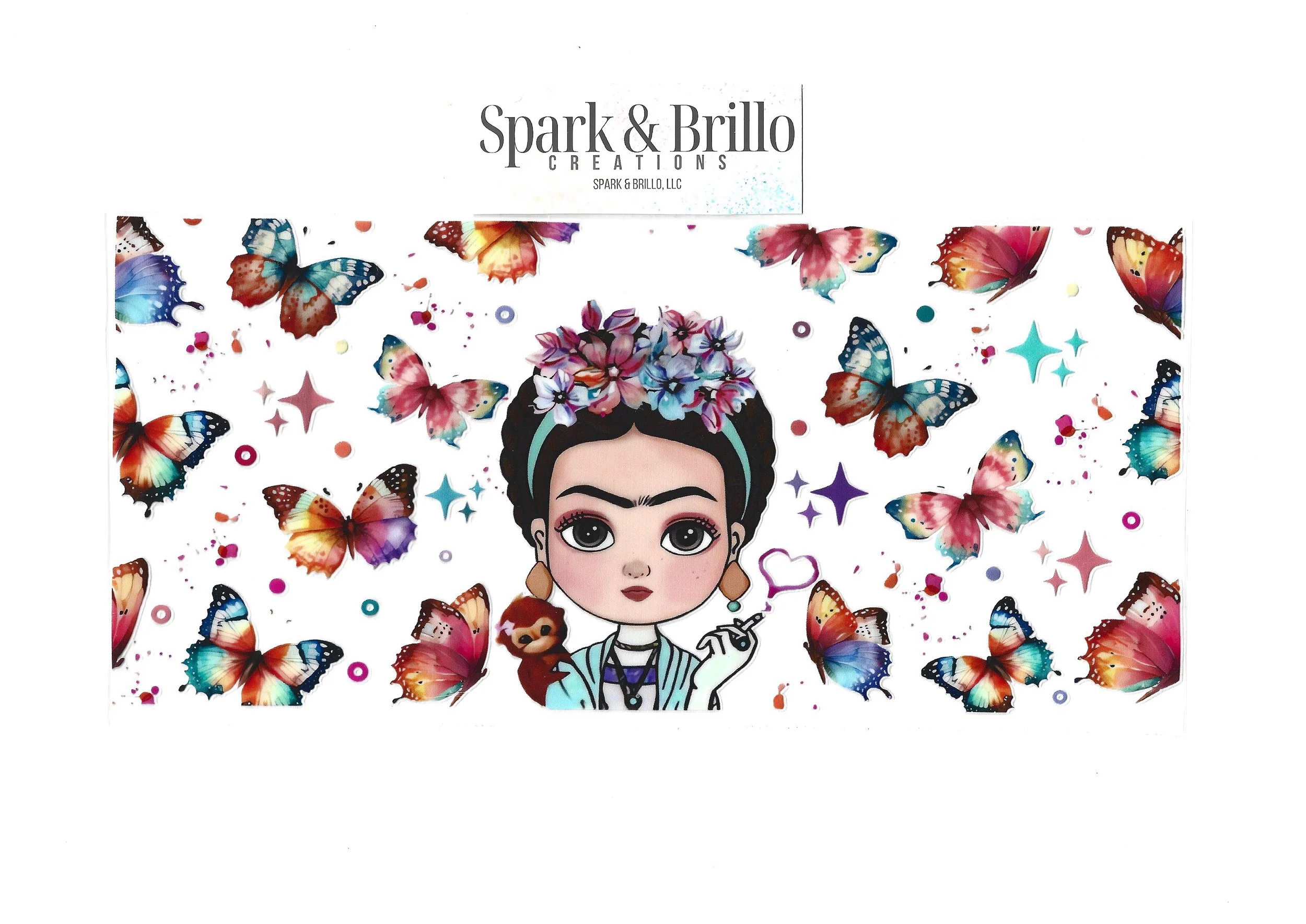 Hispanic | Latin  Frida -  16 OZ  UV DTF Wraps