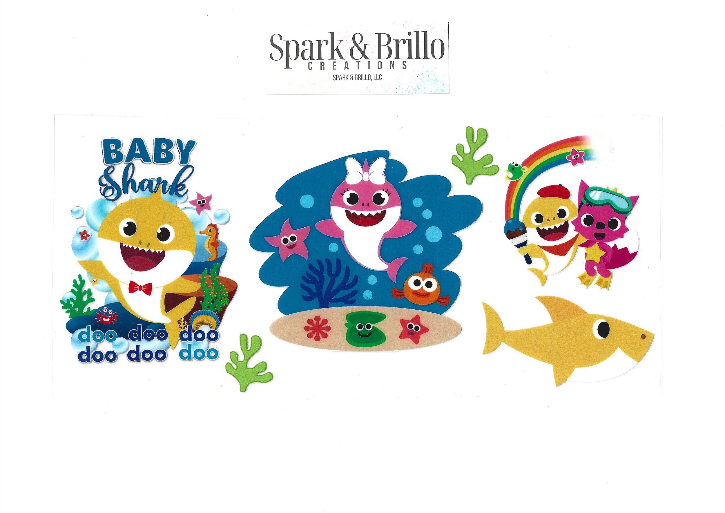 Baby Shark - 16 OZ UV DTF Wraps