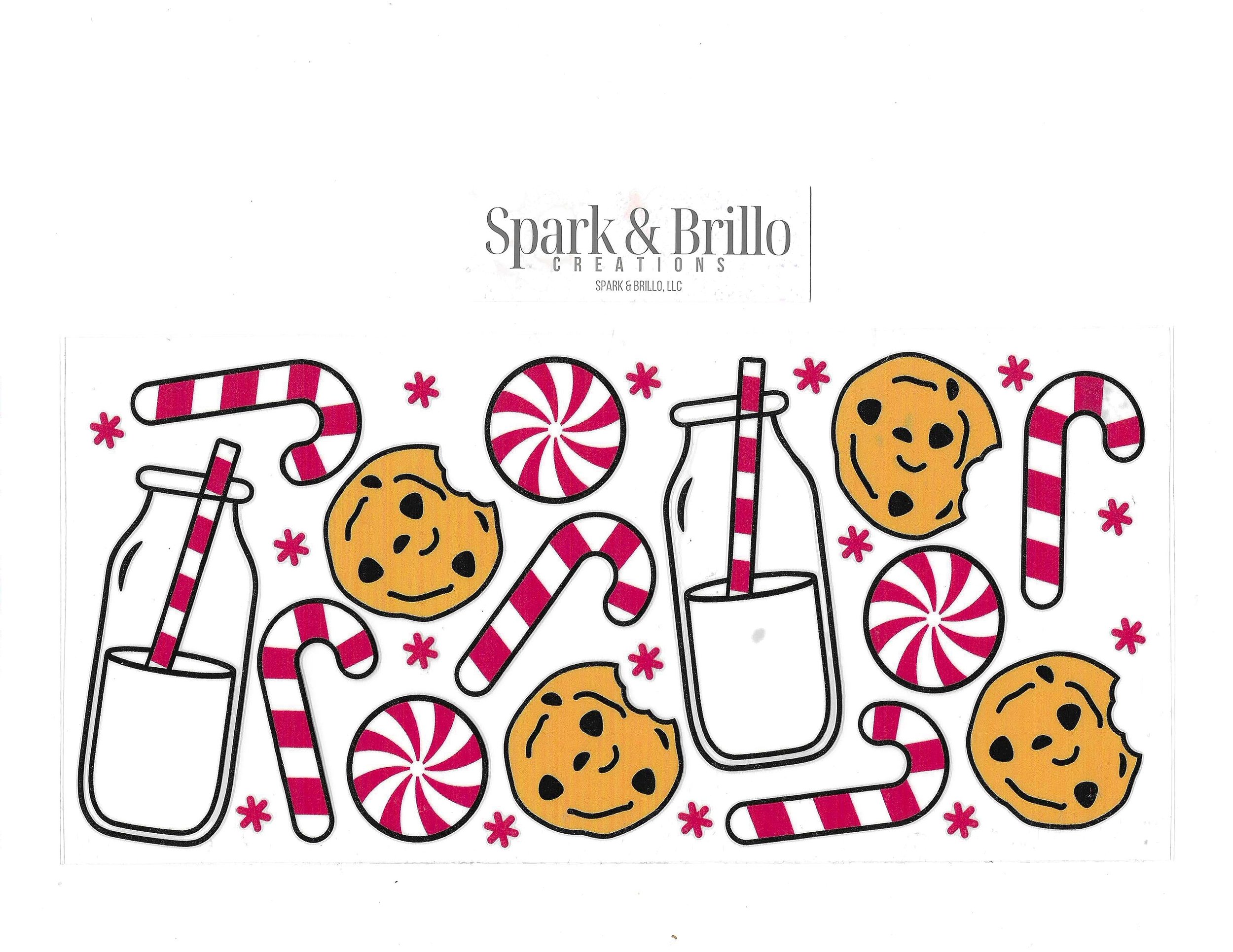 Christmas Milk & Cookies for Santa-  16 Oz. UV DTF Cup Wraps