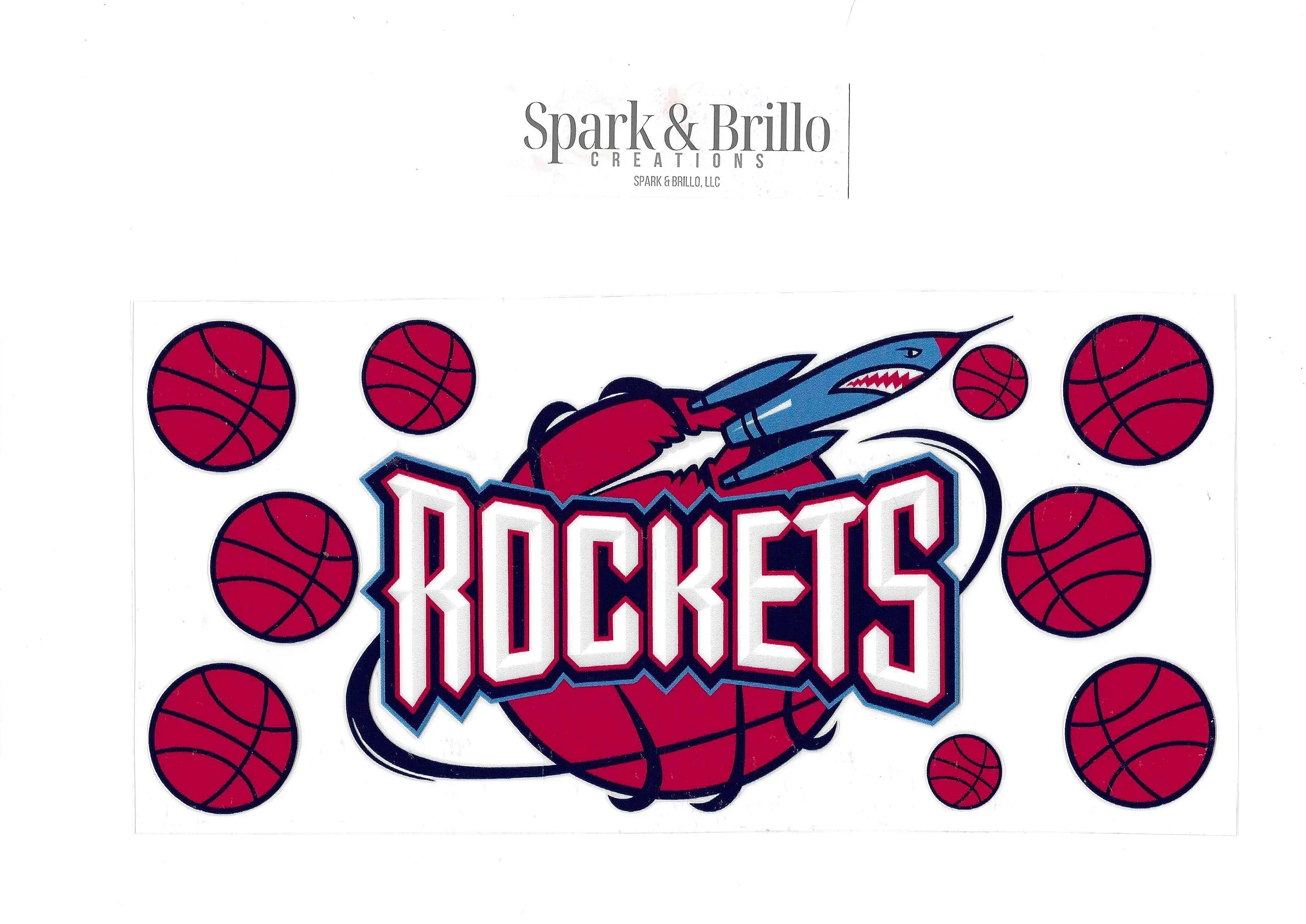 Basketball Rockets - 16 oz UV DTF Wraps