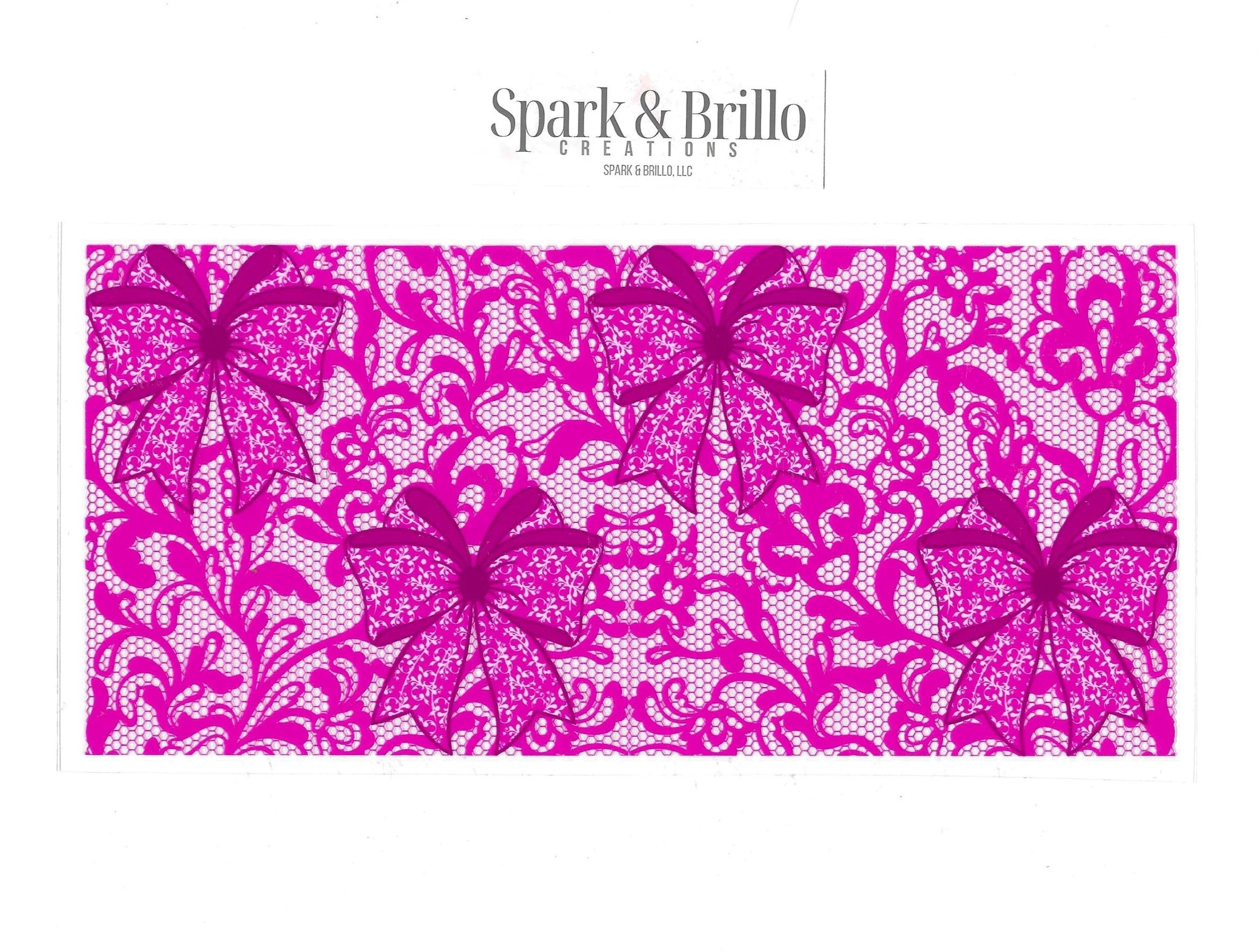 Coquette: Bows & Lace - 16 Oz UV DTF Wraps