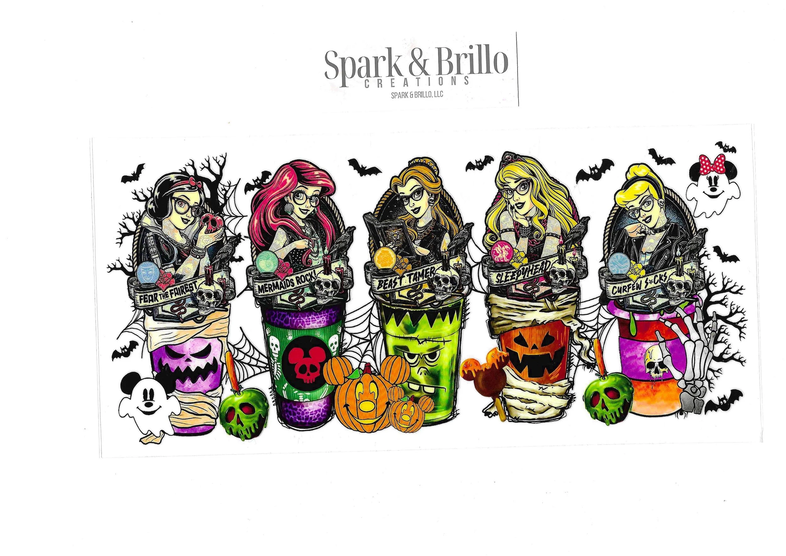 Halloween | Princesses  - 16 OZ UV DTF Wraps