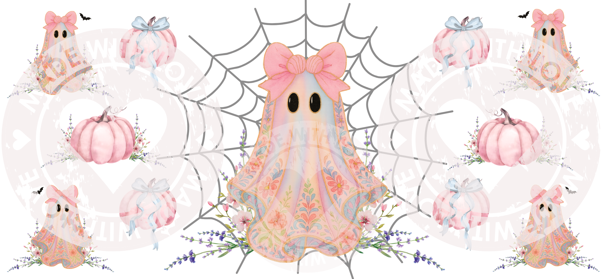 Halloween |  Ghosts  | S&B CUSTOM Design- 16 OZ UV DTF Wraps
