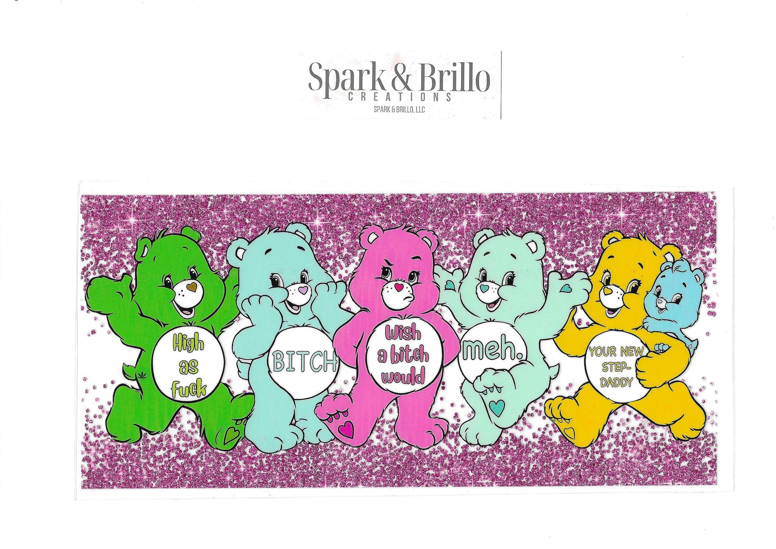 Swear Bears  - 16 oz UV DTF Wraps
