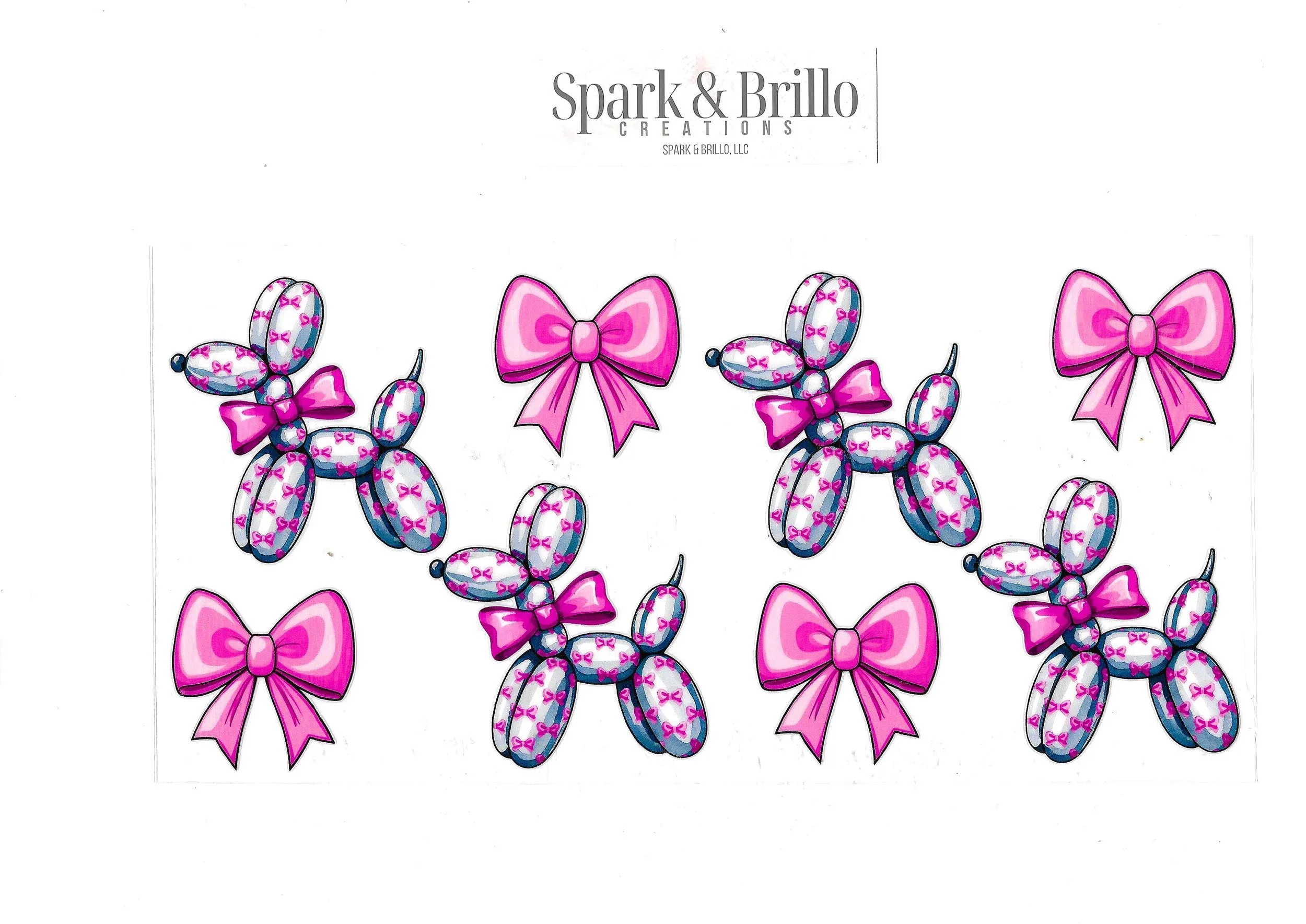 Dog Balloons II - 16 OZ UV DTF Wraps