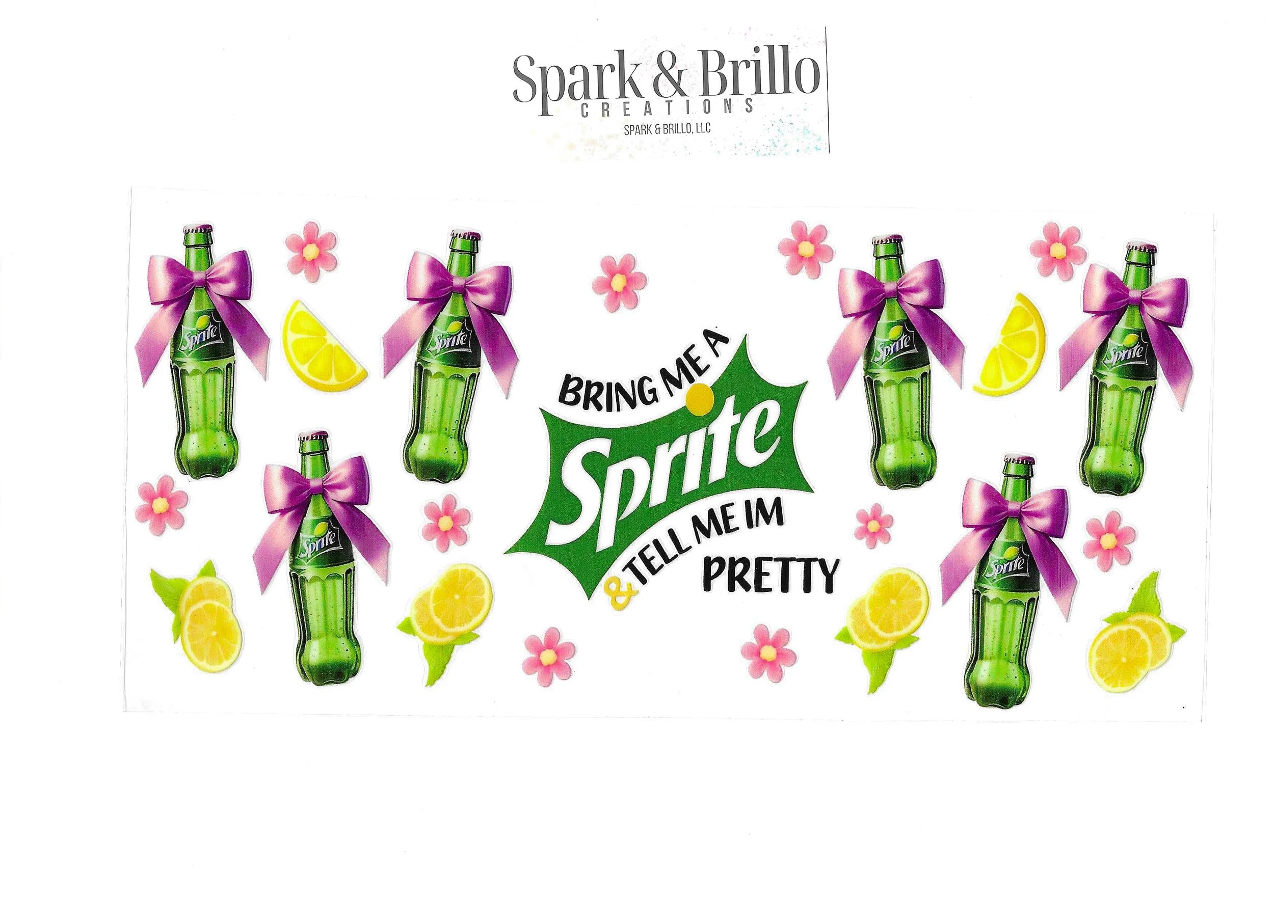 Soda Sprite -  16 OZ  UV DTF Wraps