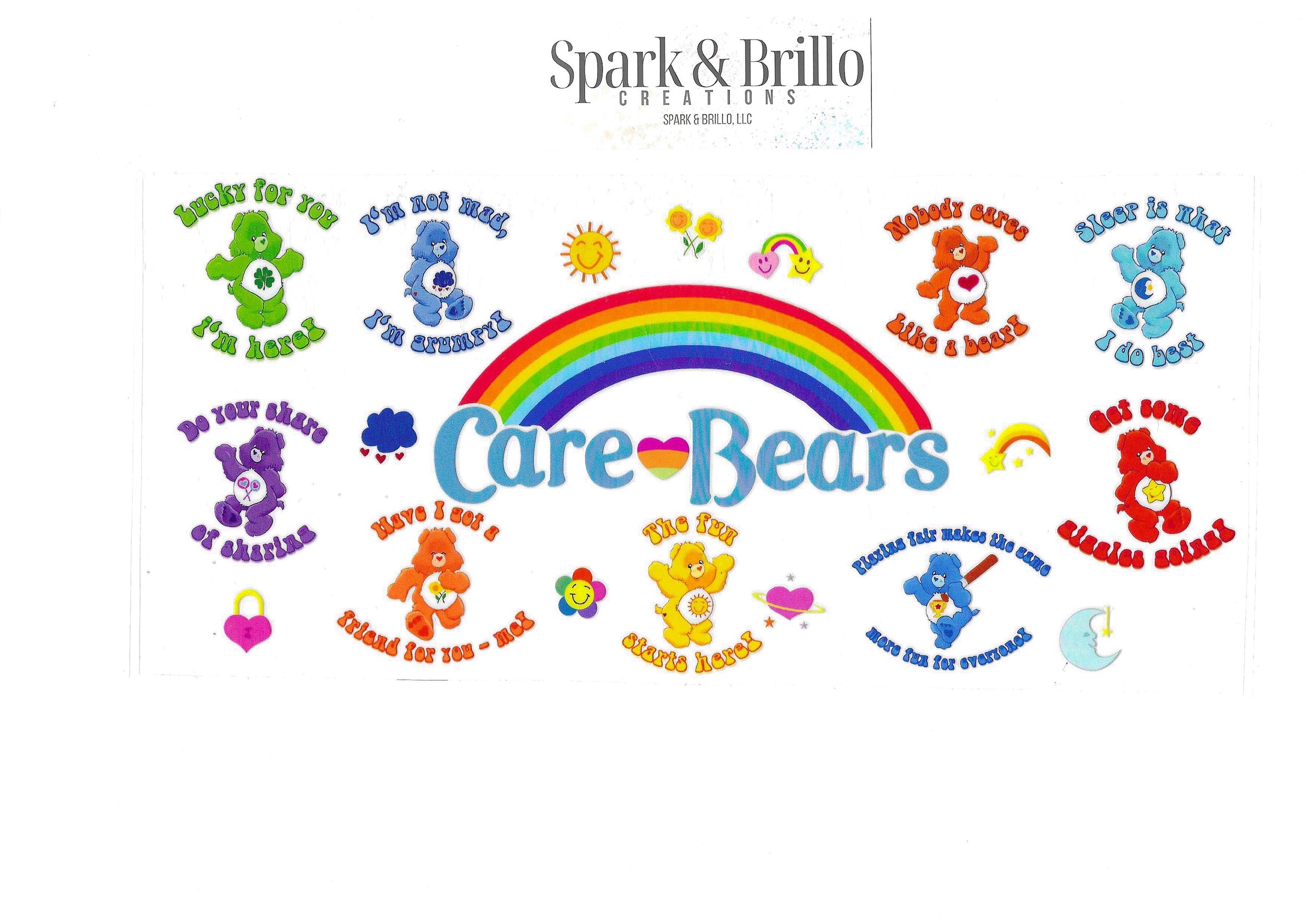 Sparkling New | Care Bears - 16 oz UV DTF Wraps