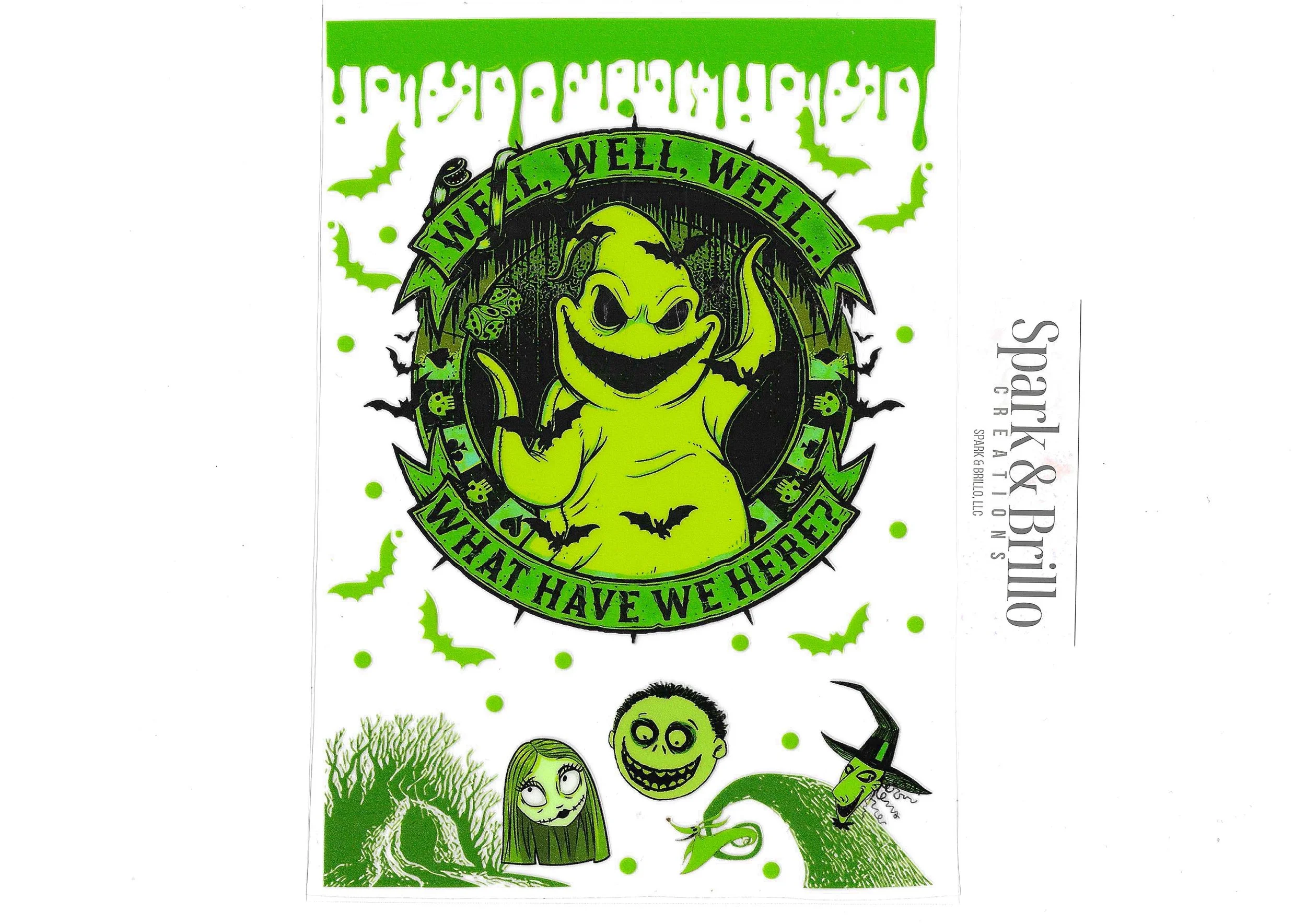 Oogie Boogie | Nightmare Before Christmas - A5 Notebooks UV DTF Transfers