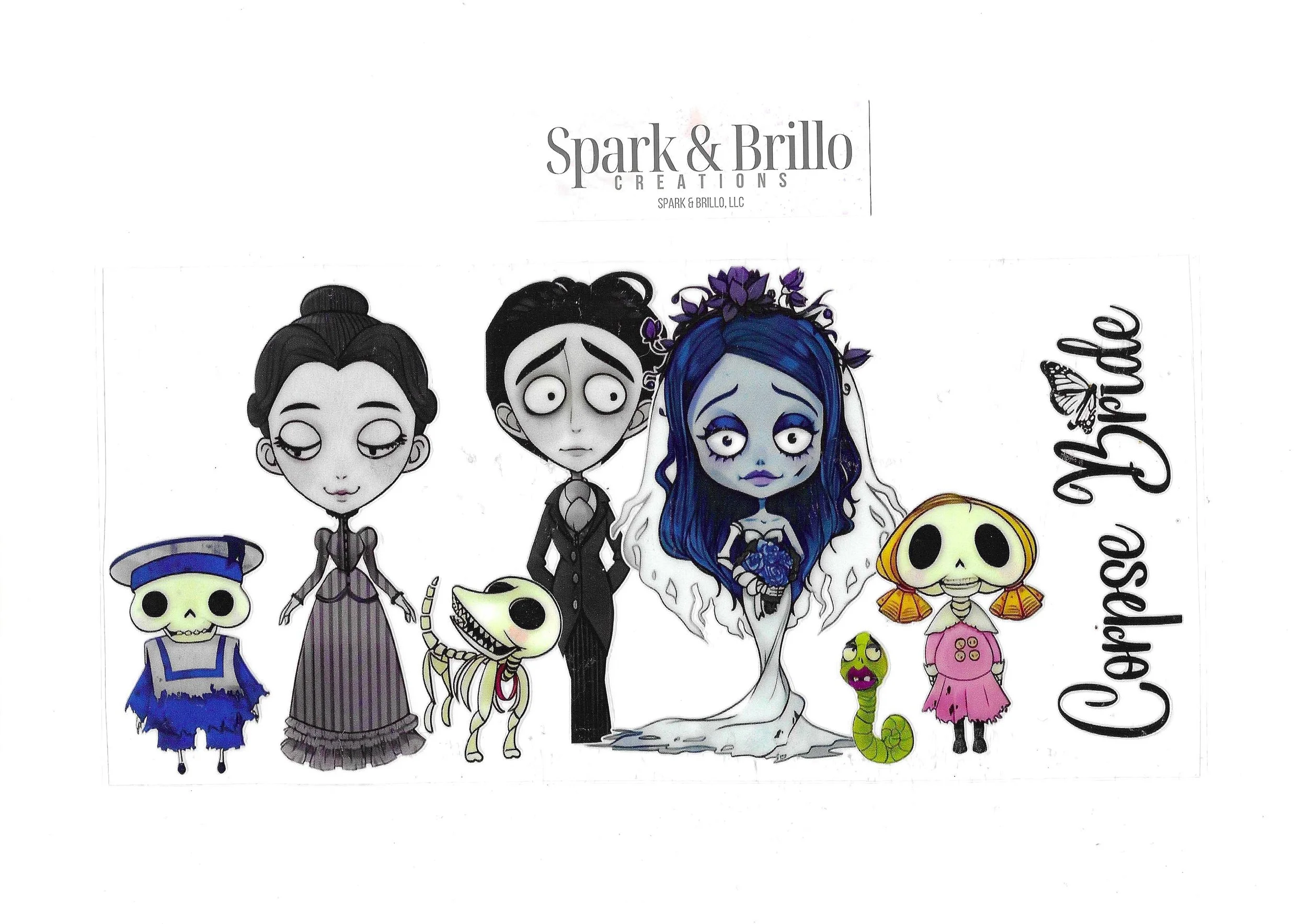 Corpse Bride - 16 oz UV DTF Wraps