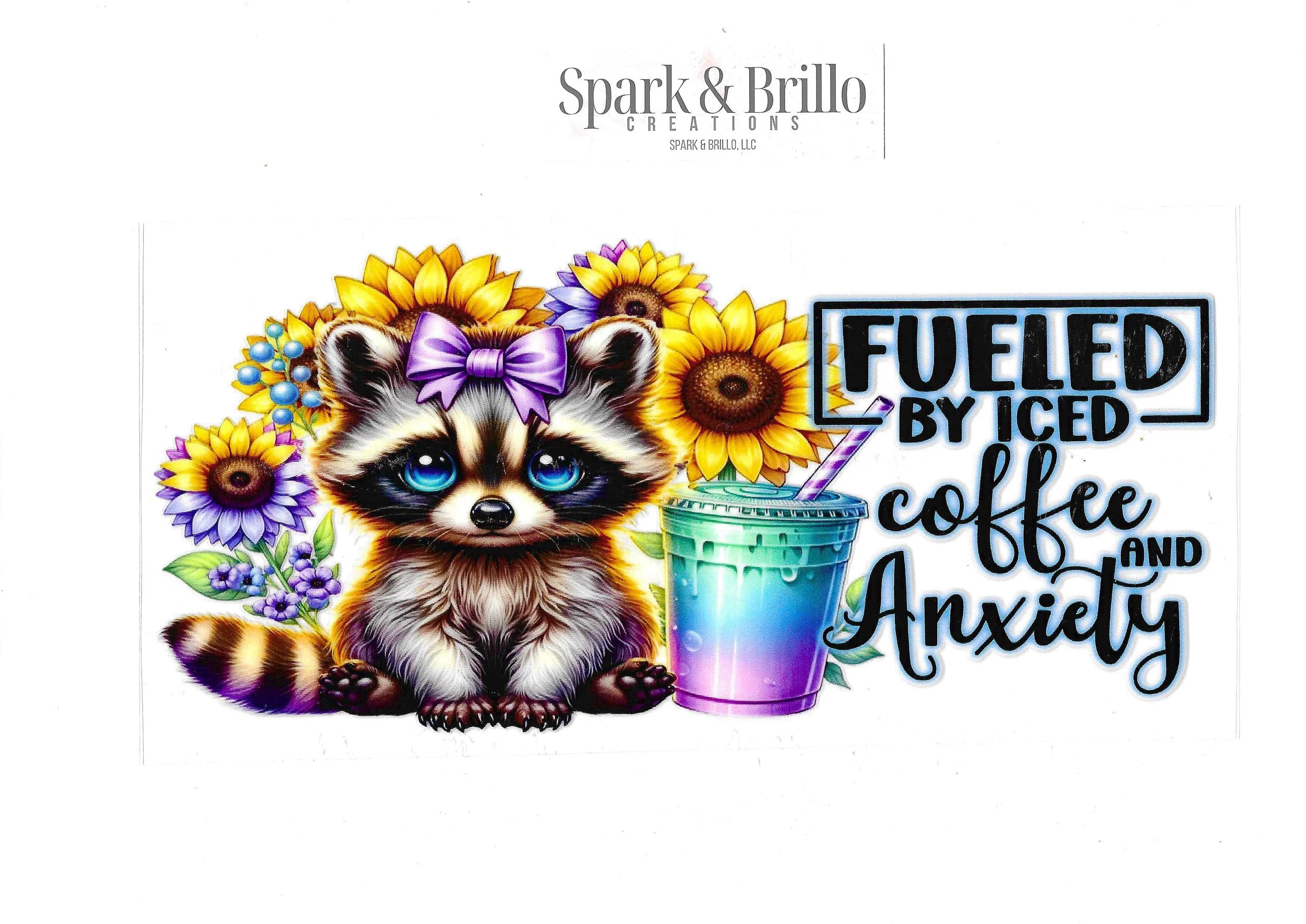 Racoon - 16 OZ UV DTF Cup Wraps