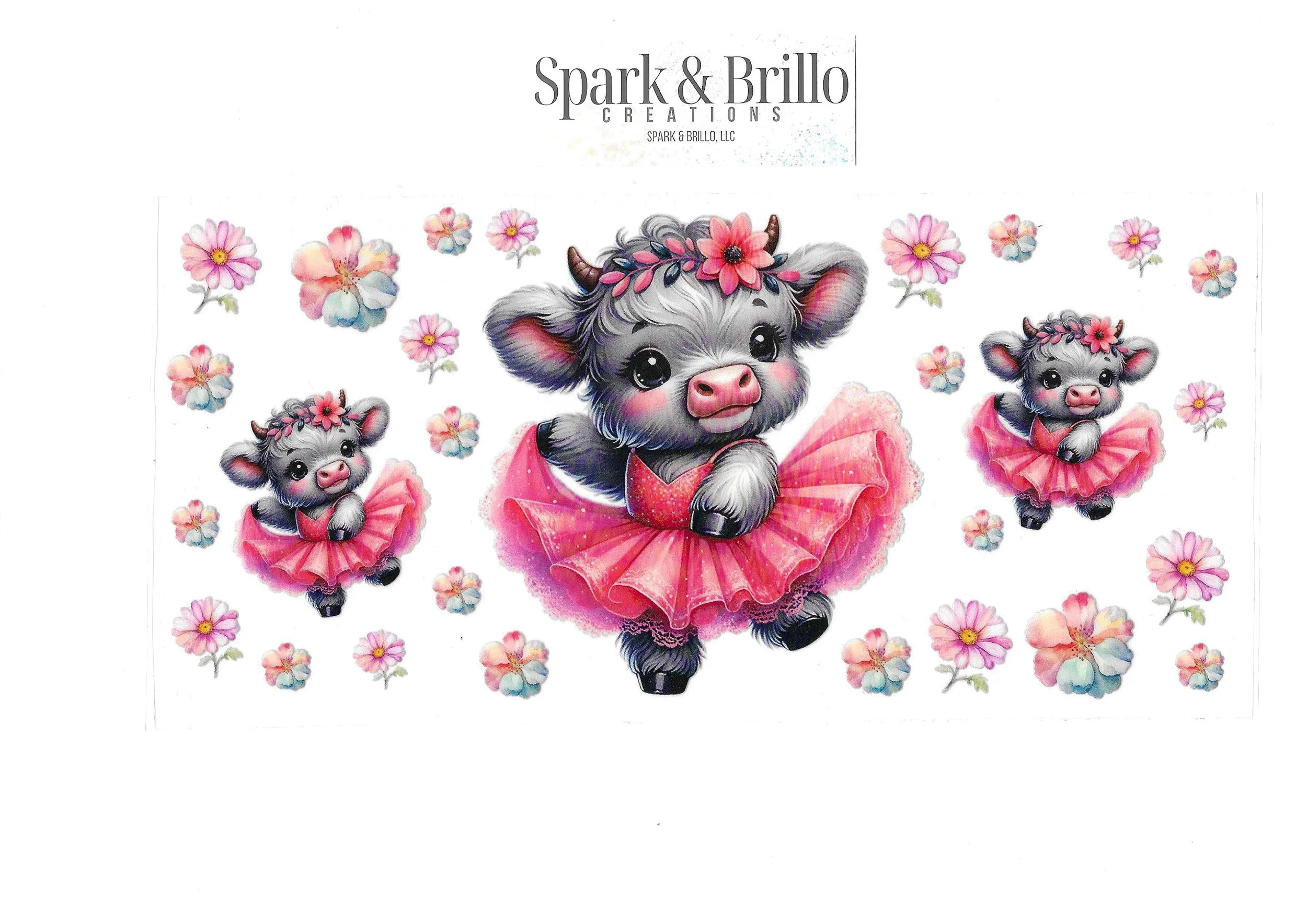 Highland Cows -  16 OZ  UV DTF Wraps