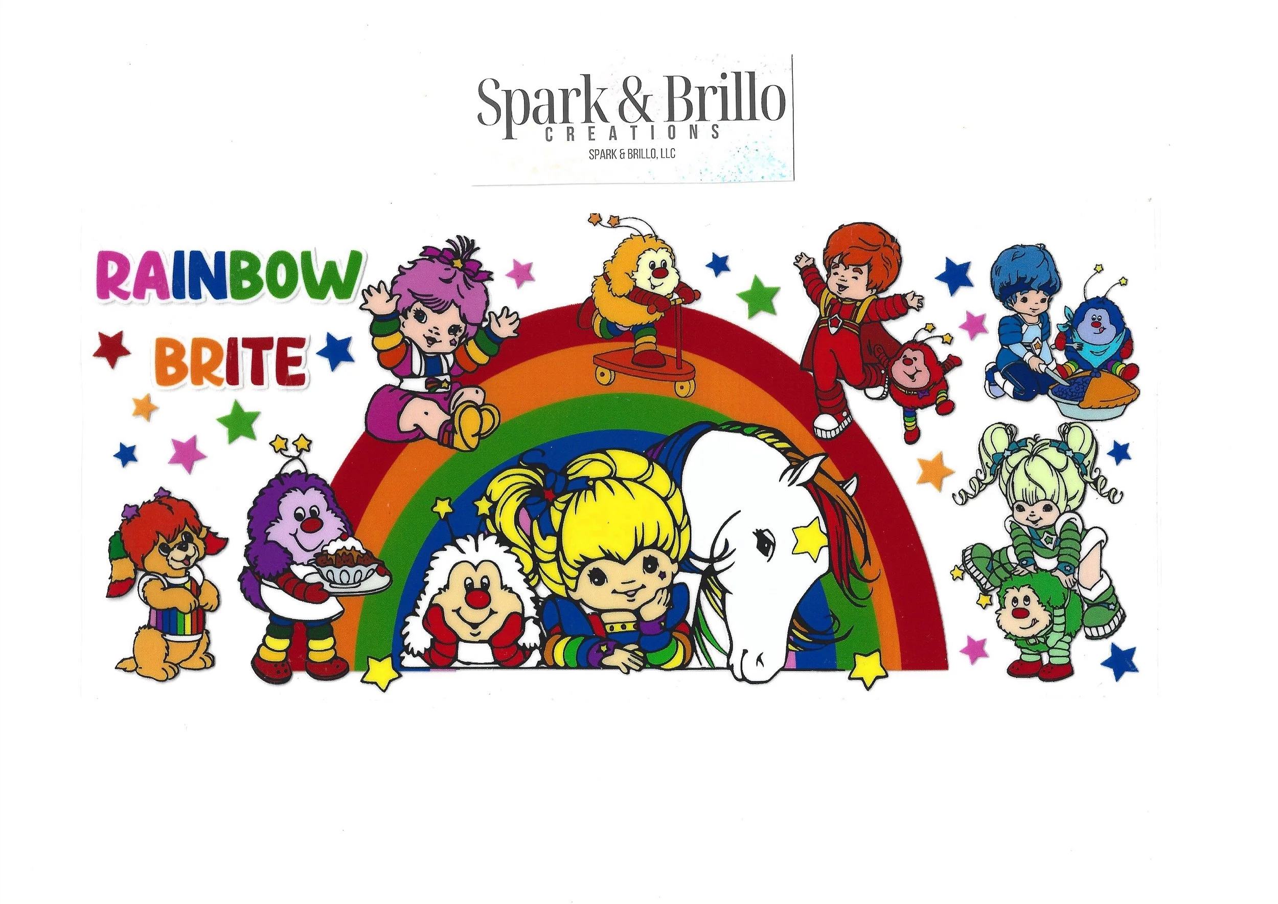 Rainbow Brite -  16 OZ  UV DTF Wraps