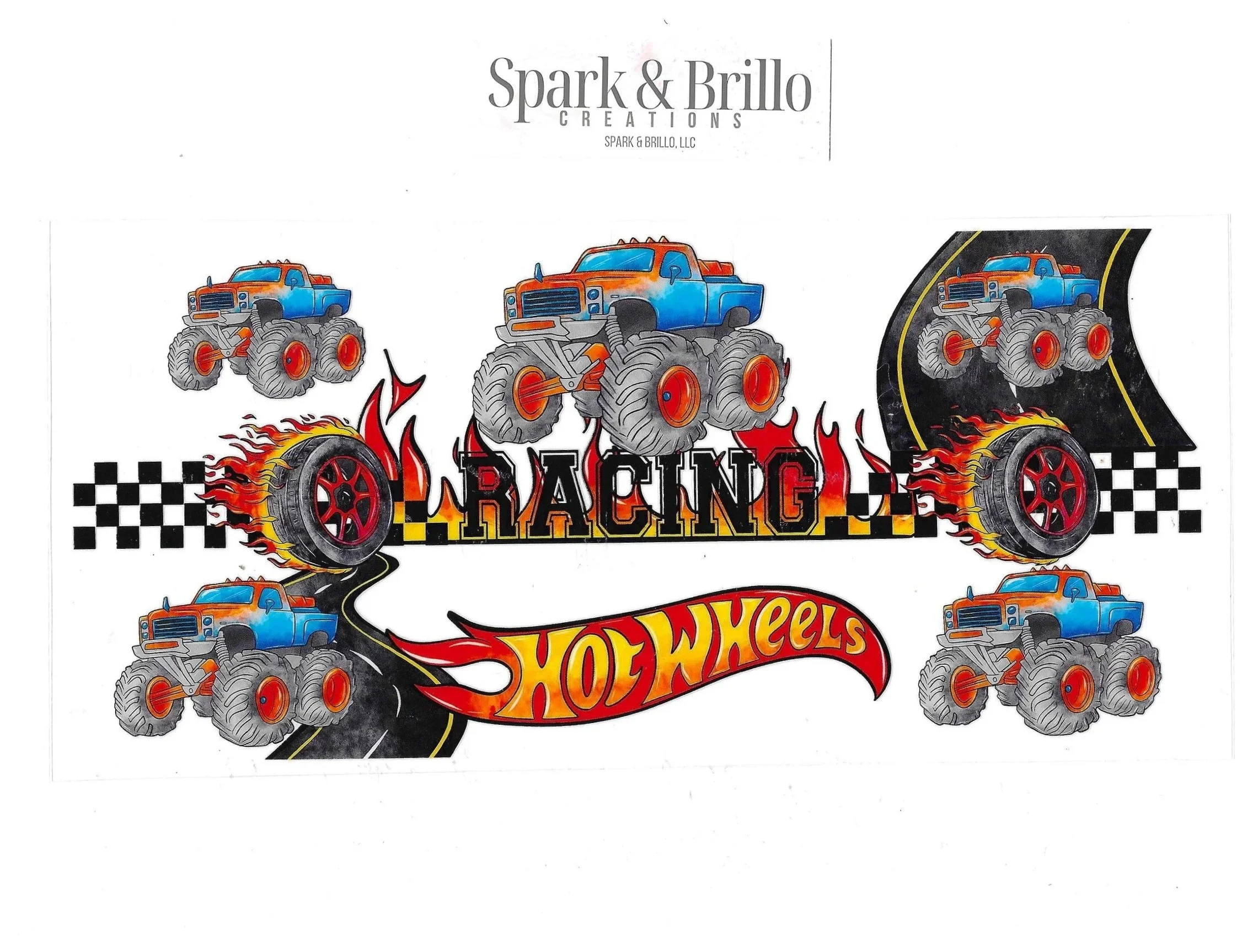 Hot Wheels -  16 OZ  UV DTF Cup Wraps