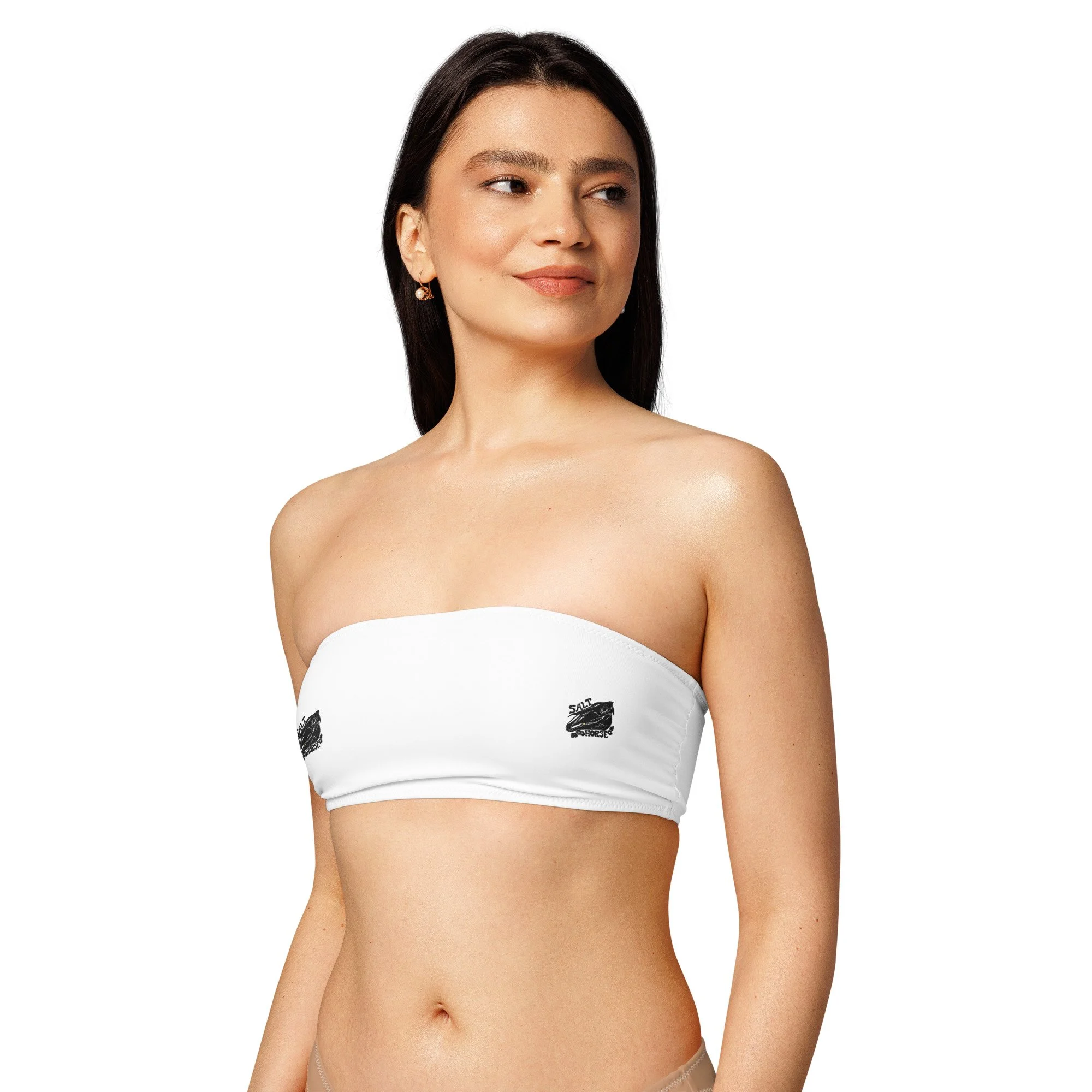 Pair of logos bandeau bikini top