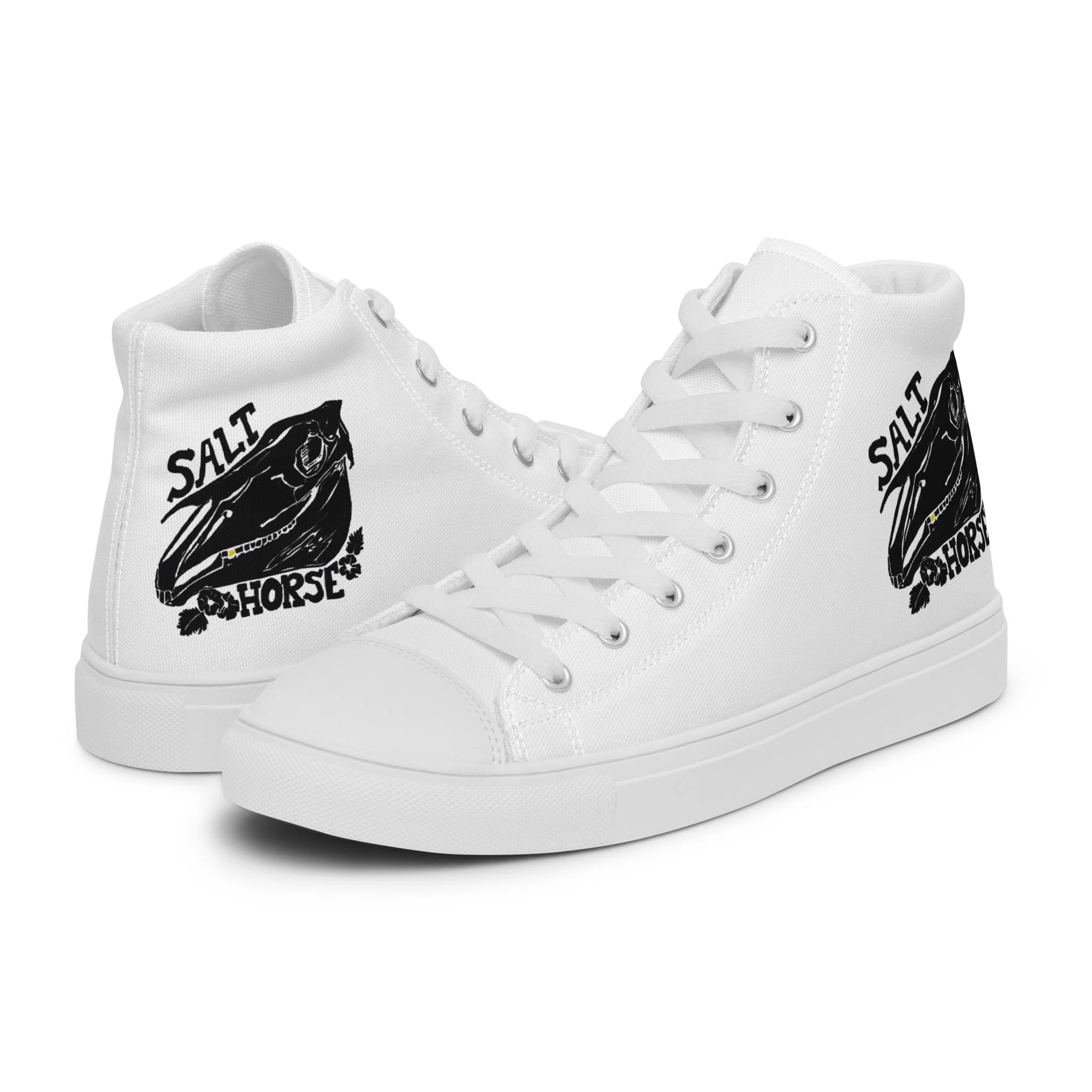 Men’s high top canvas logo shoes