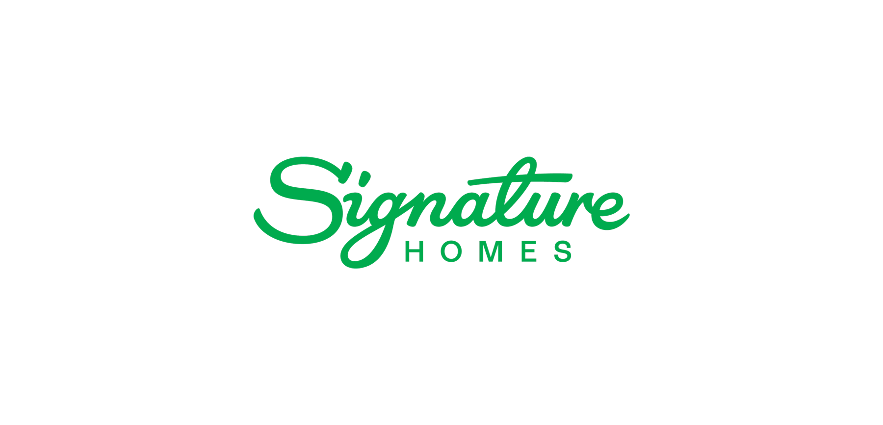 Logo for Signature Homes with the slogan 'Your home. Your way.' in green and orange text.