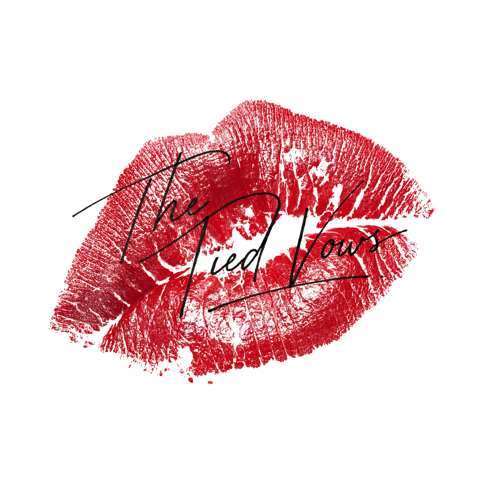 Red lipstick print with the phrase 'The Truth, Your Truth' written in black cursive across the lips, set against a black background.