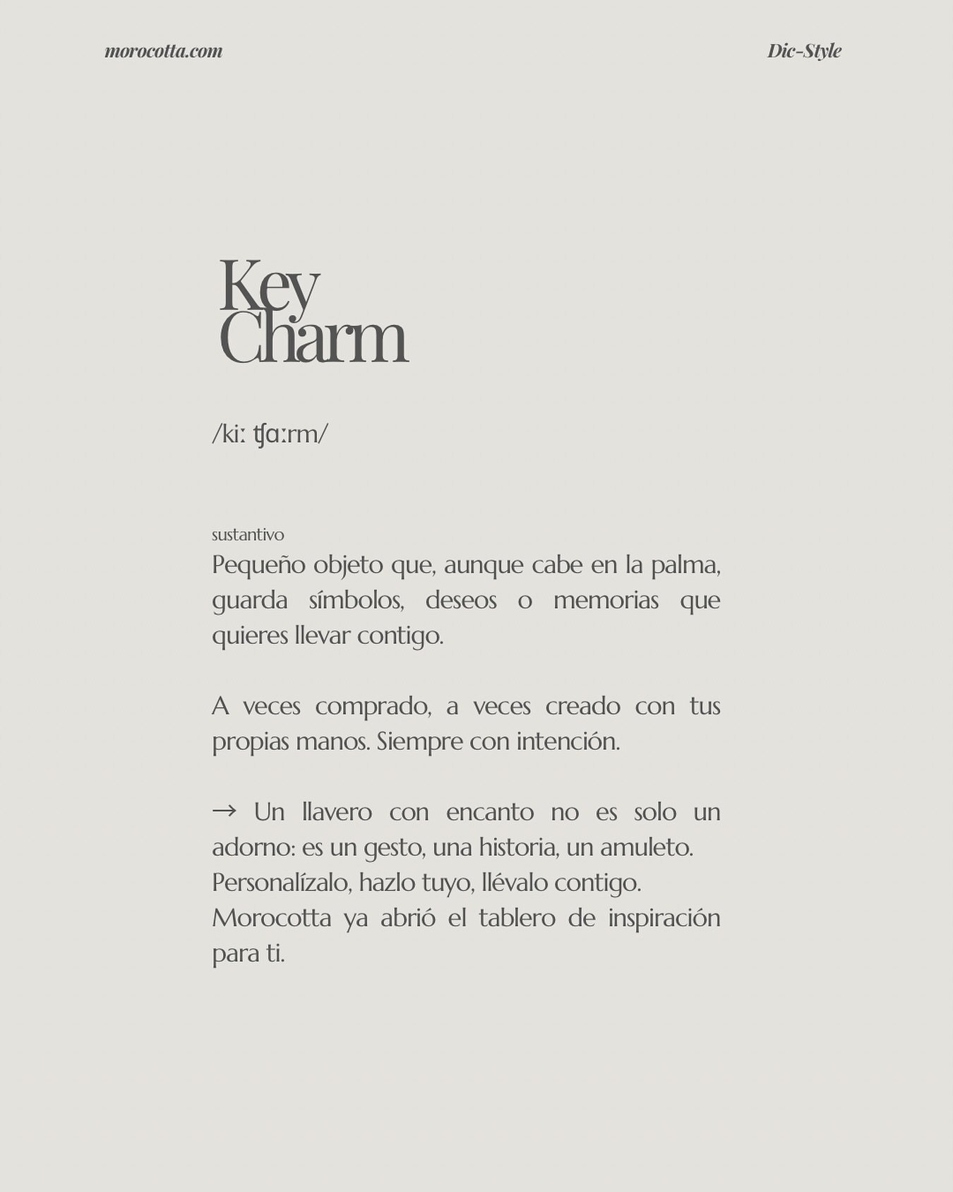 Key Charm (Dic-Style)
Peque&ntilde;o objeto, gran significado
Un detalle que se enreda con tus d&iacute;as y dice m&aacute;s de ti de lo que imaginas. 

&iquest;Y si te dijera que puedes hacerlo t&uacute; misma? 
En Pinterest ya tienes un tablero lle