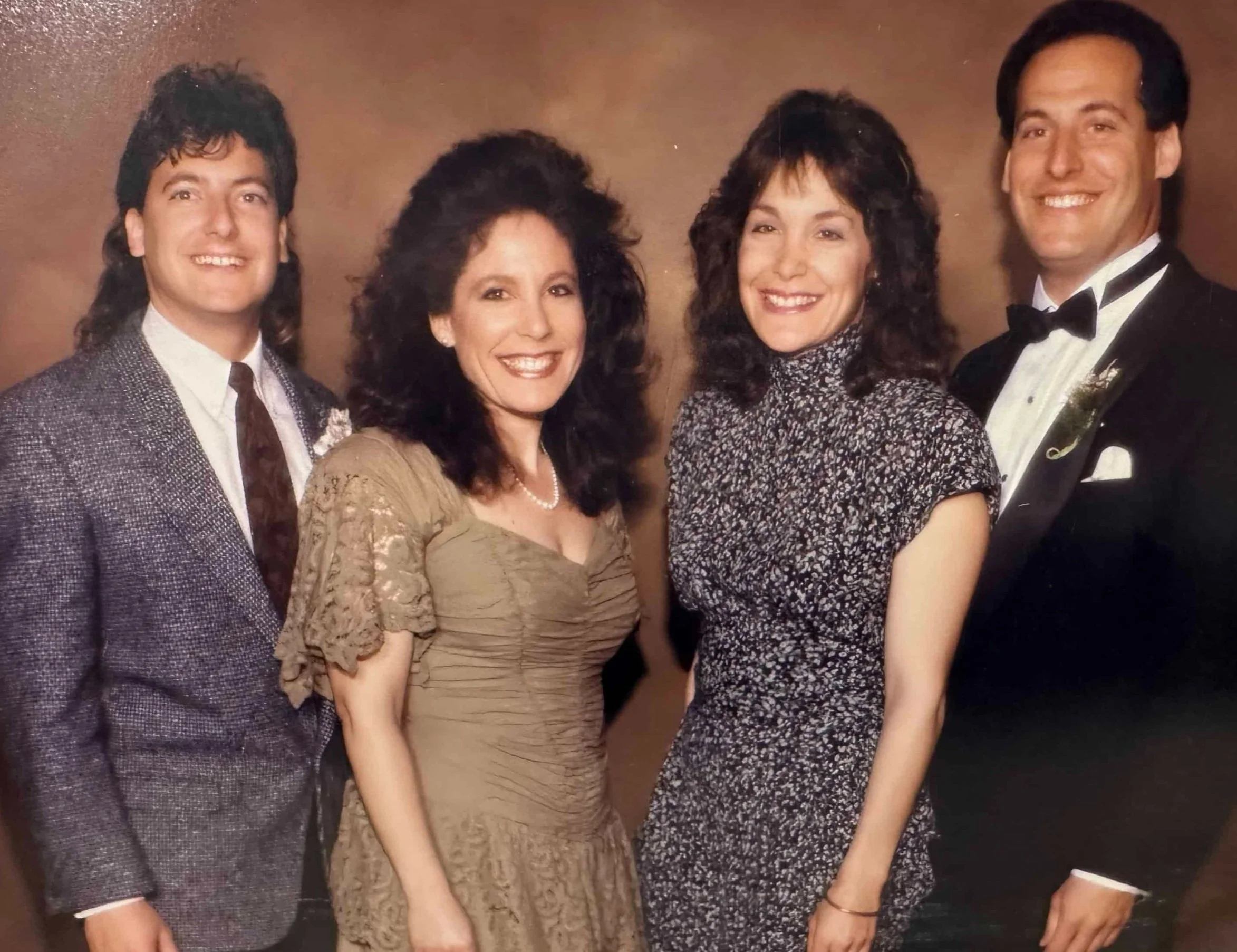 The family in my mullet days! Two sisters and brother.