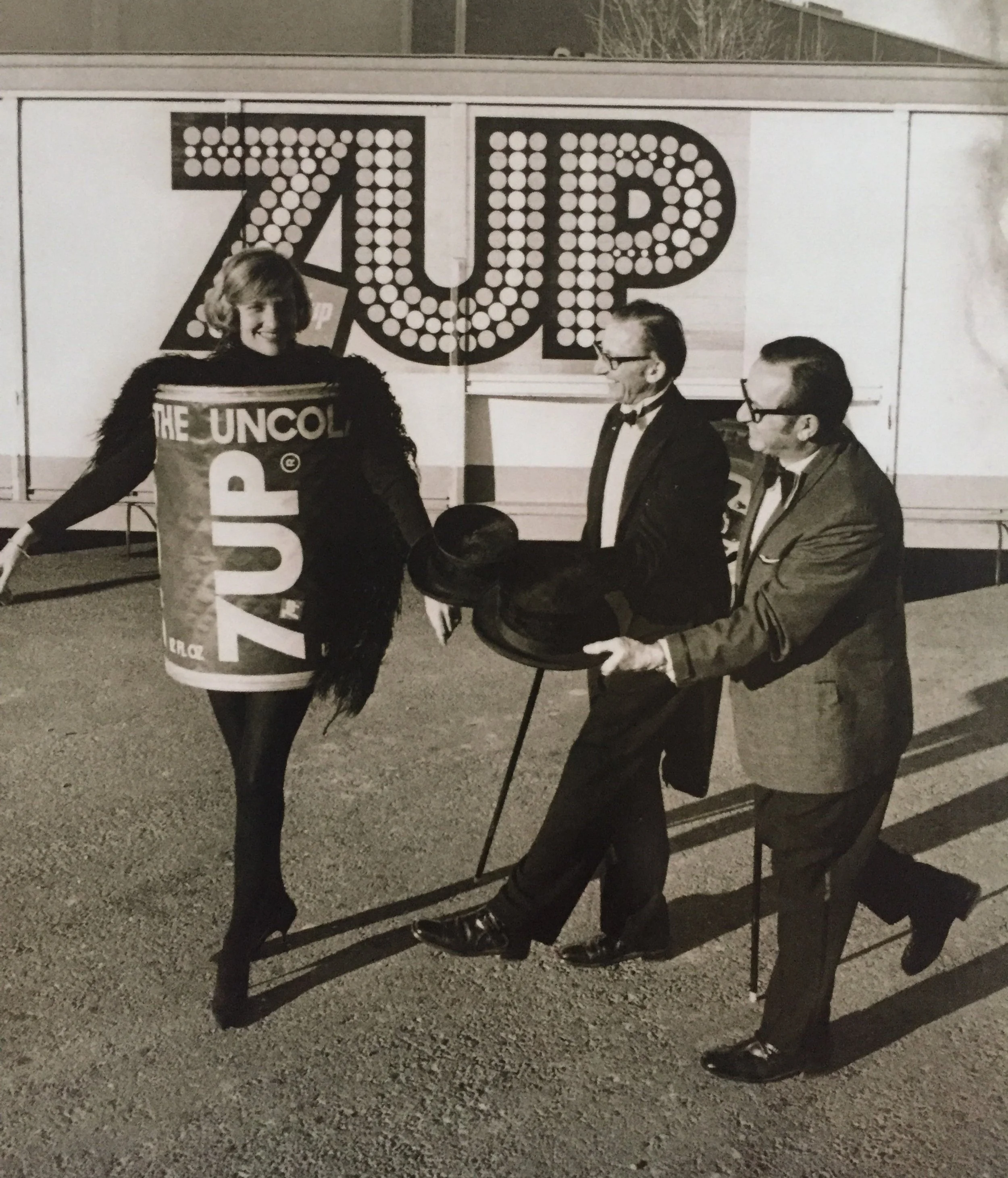 Dad with Uncle Harry promoting 7-Up.