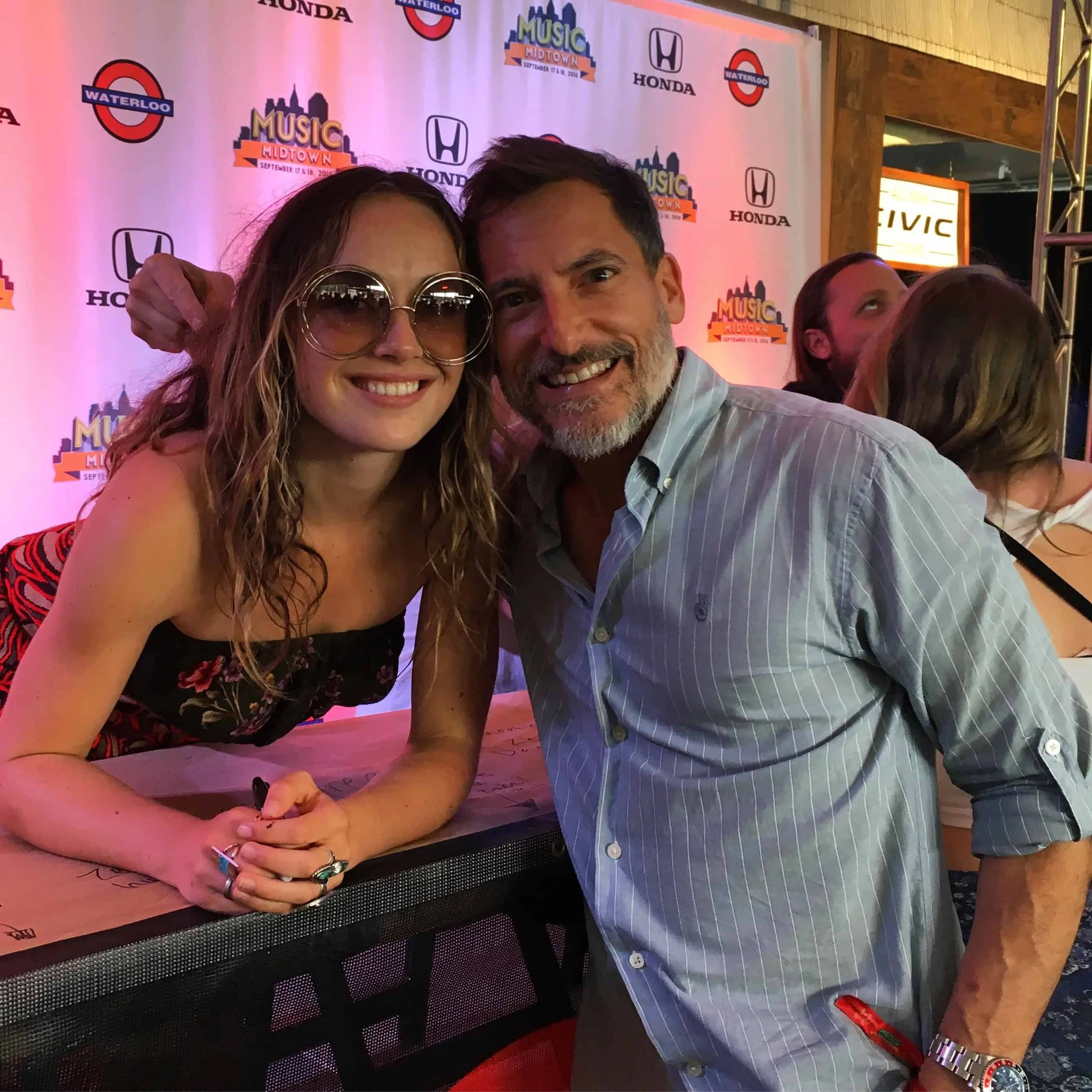 Zella Day and I chatting as she signed autographs for Honda and Waterloo Records at Music Midtown festival in Atlanta.
