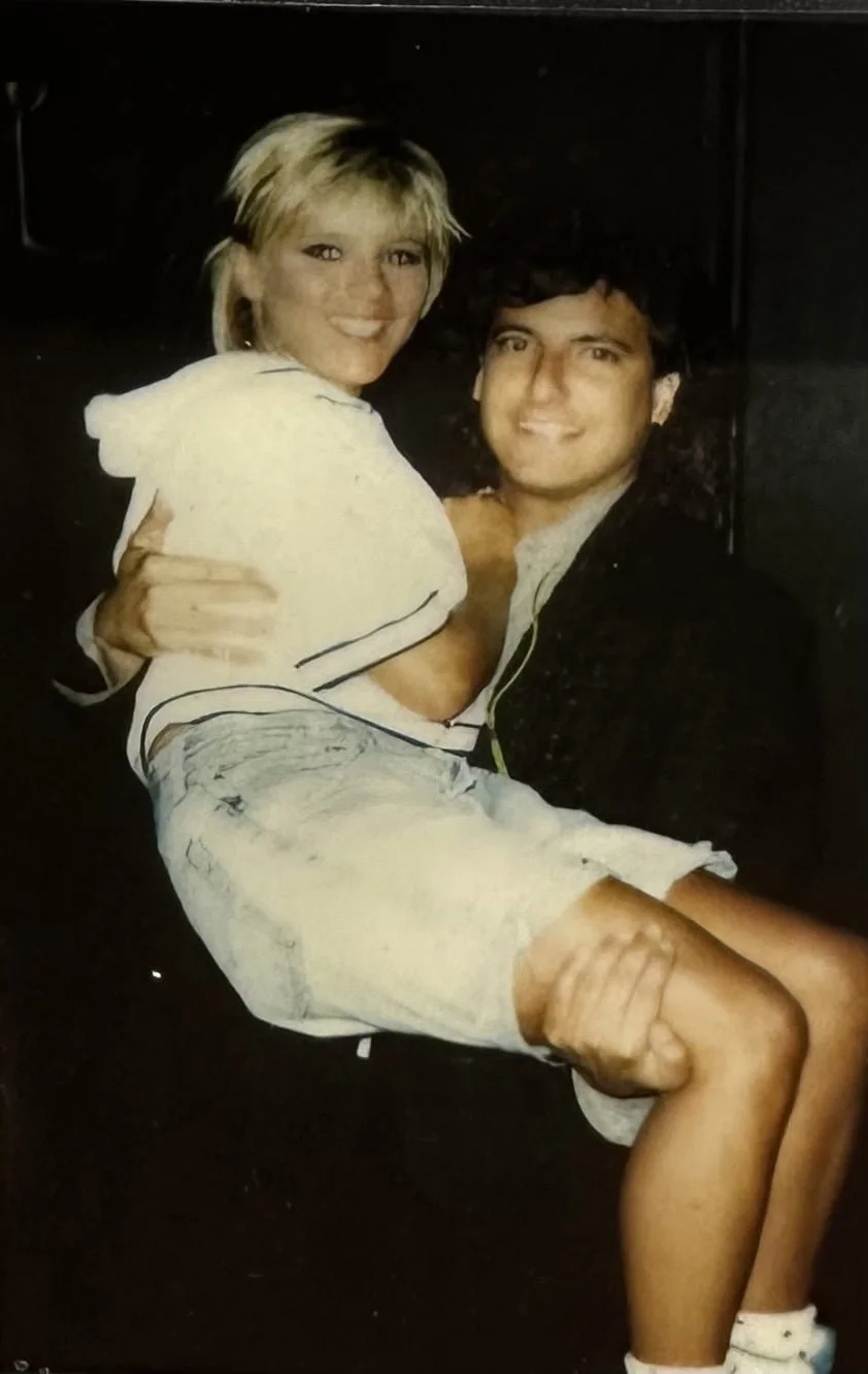 With Samantha Fox at Iguanas in Tijuana, Mexico, where she performed in early 1989.