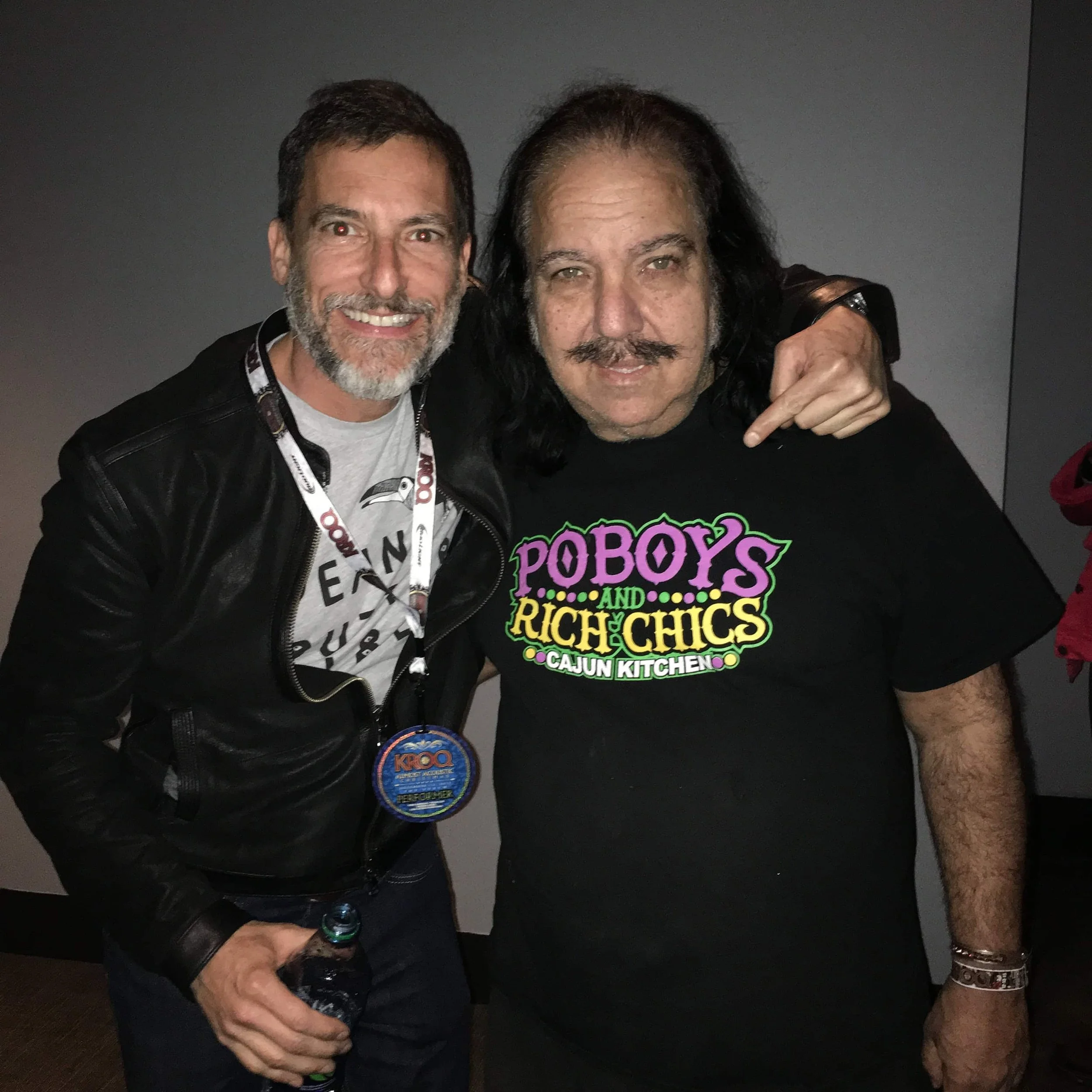 With the infamous pornstar Ron Jeremy.