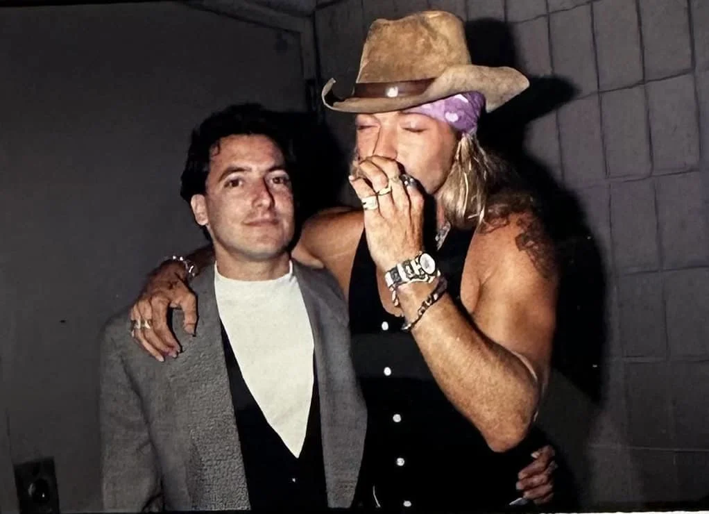 Smoking something that was still illegal with Bret Michaels of Poison fame in the early 1990s.