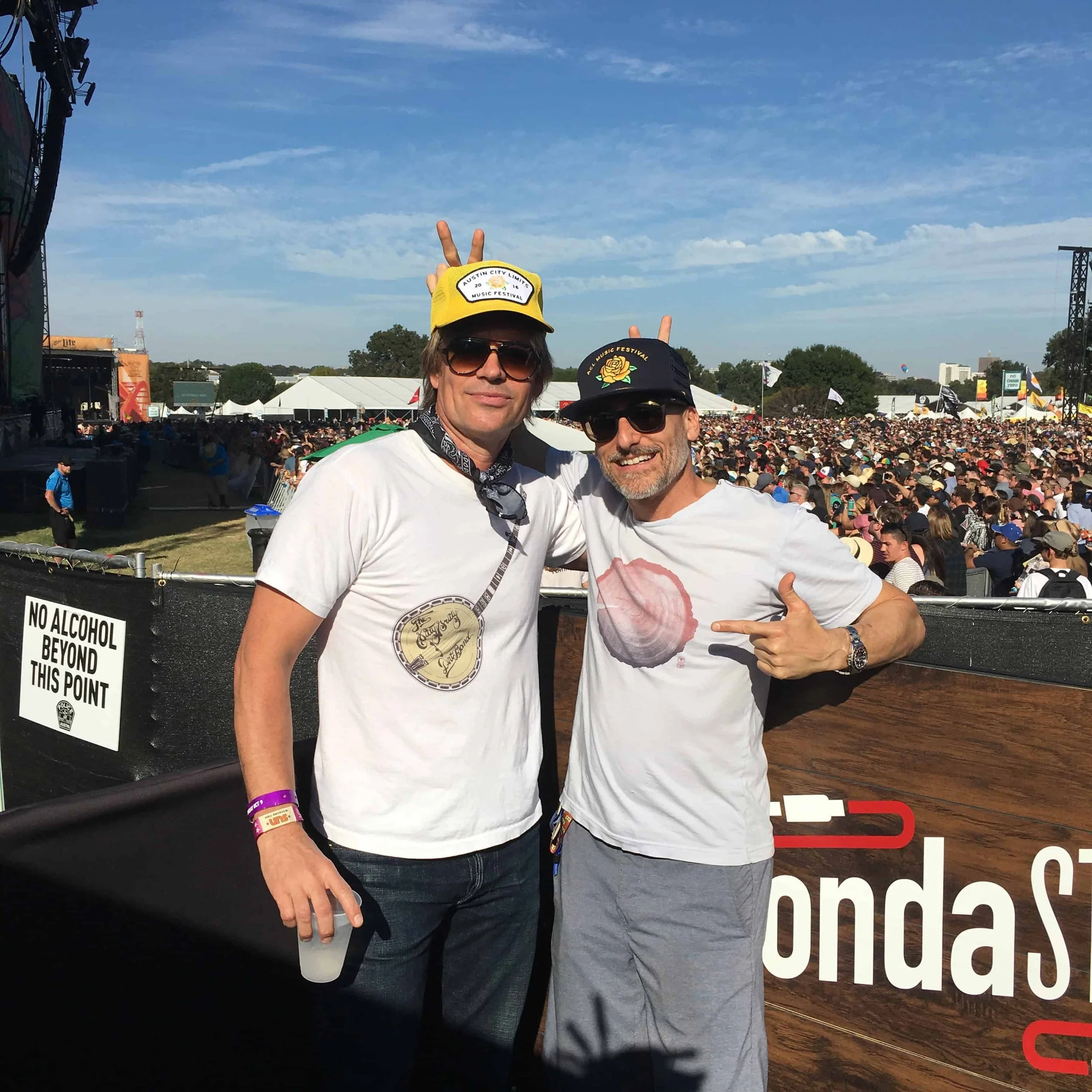 Pictured at ACL with Jimmy Quill, a local fixture in both music and real estate scenes.