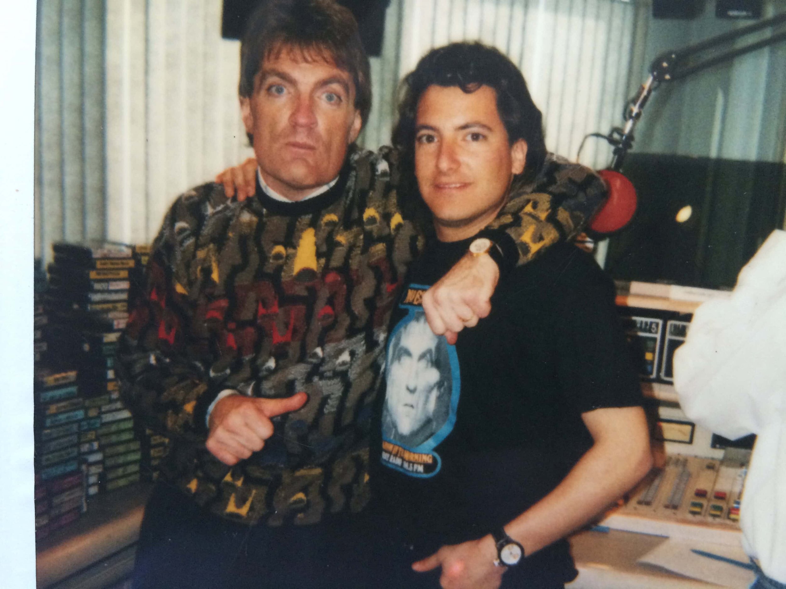 Hall of Fame radio deejay and programming legend Scott Shannon and I on his last day on the air at Pirate Radio Los Angeles.