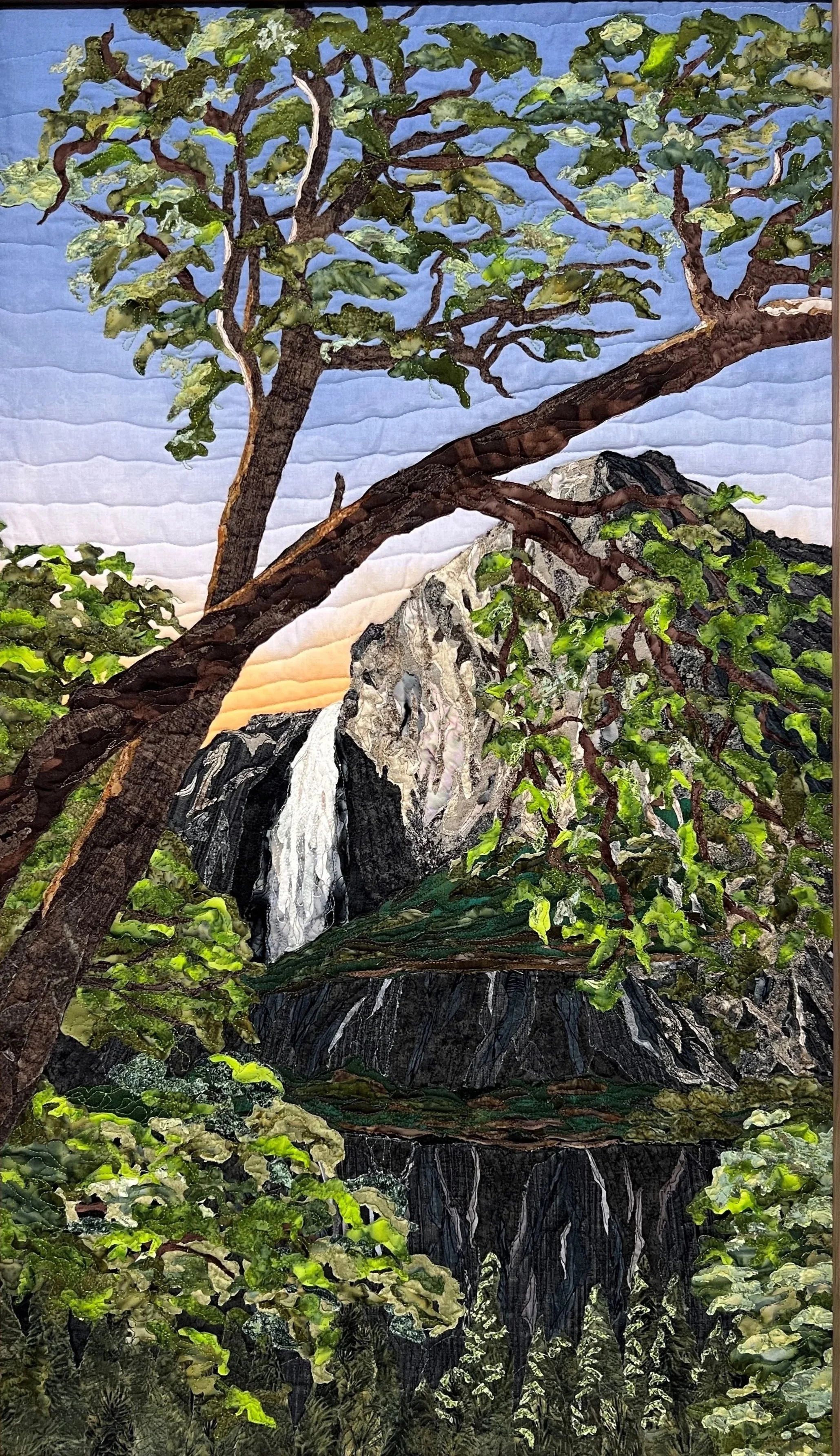 Yosemite Falls textile art