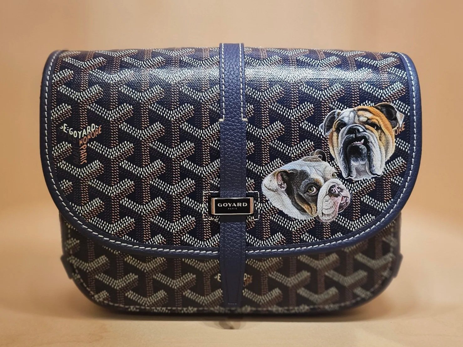 pet portraits | Goyard Belvedere bag