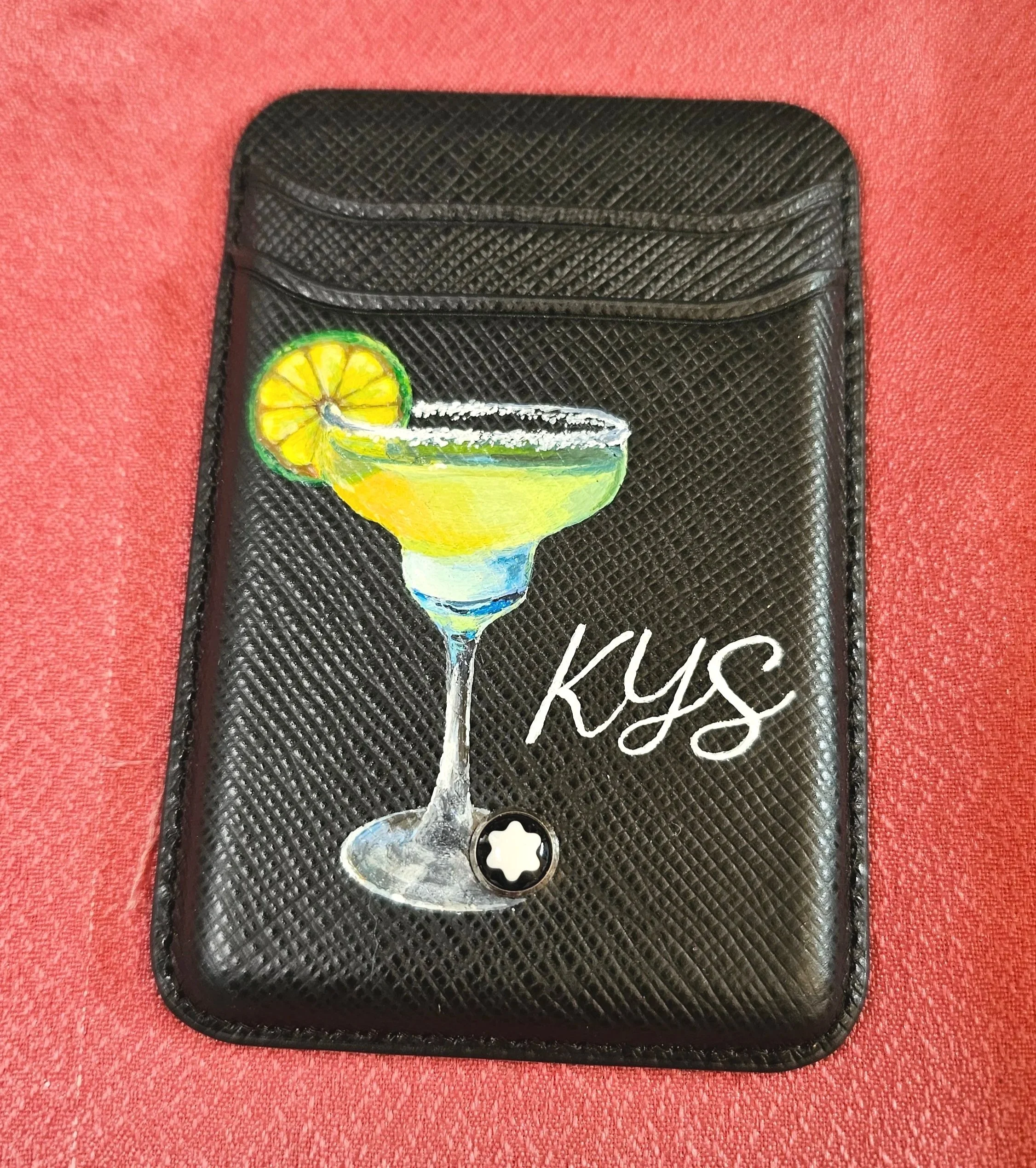 Margarita and lettering | Mont Blanc card case