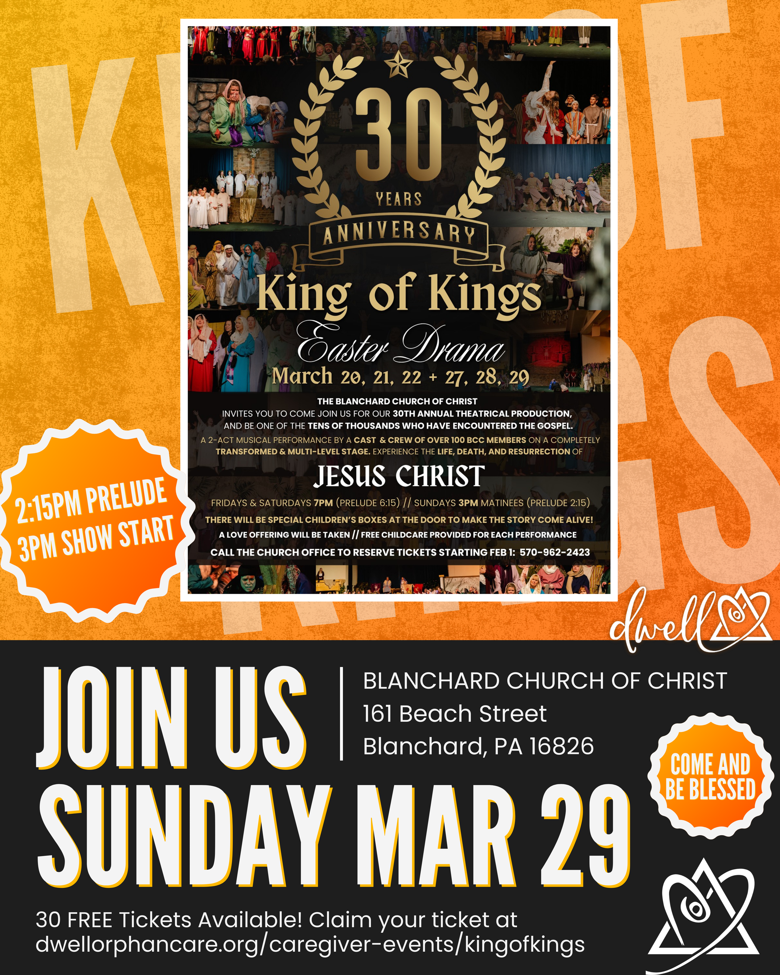 Dwell Family Event - King of Kings Easter Drama