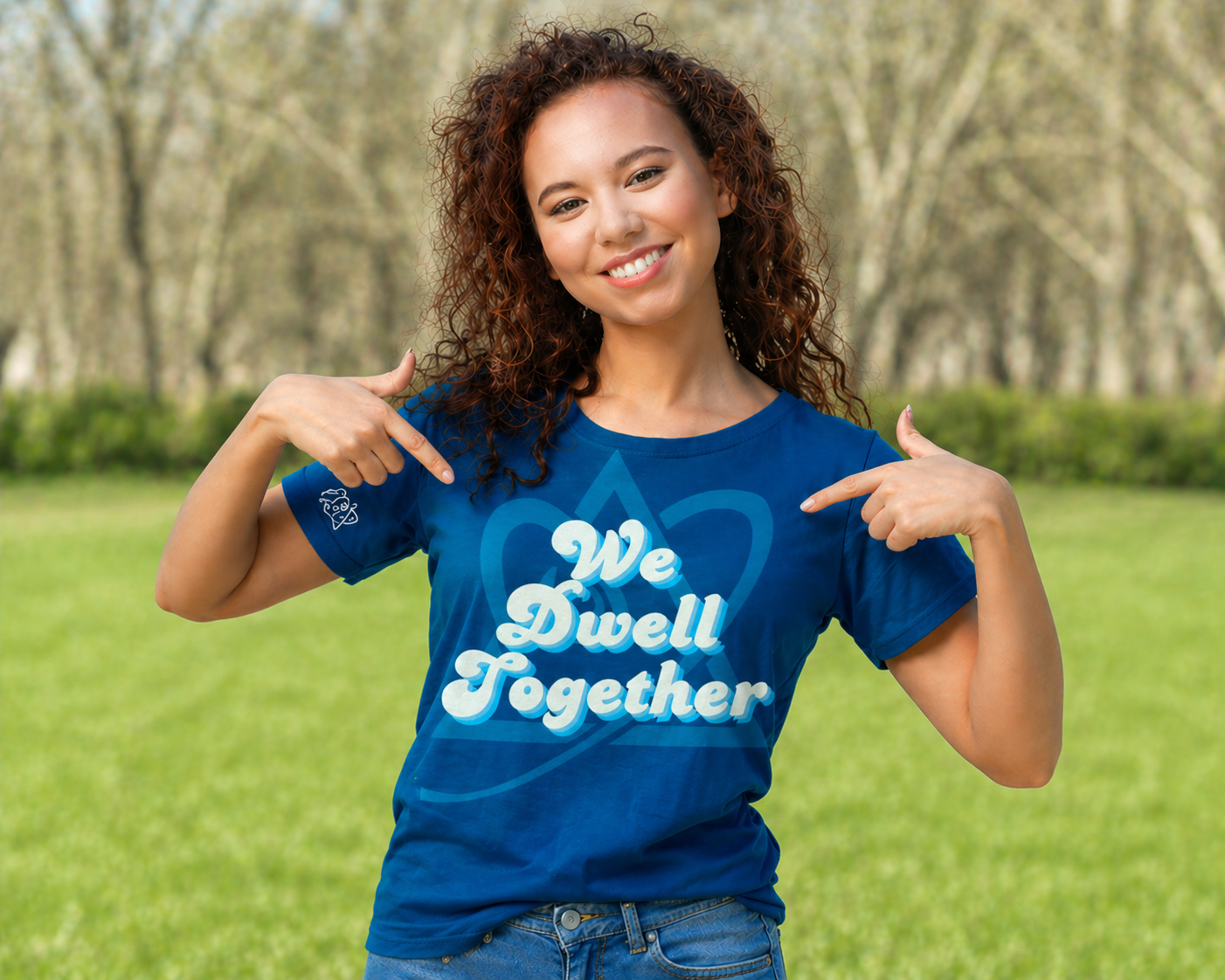 We Dwell Together Logo T-shirt Teal