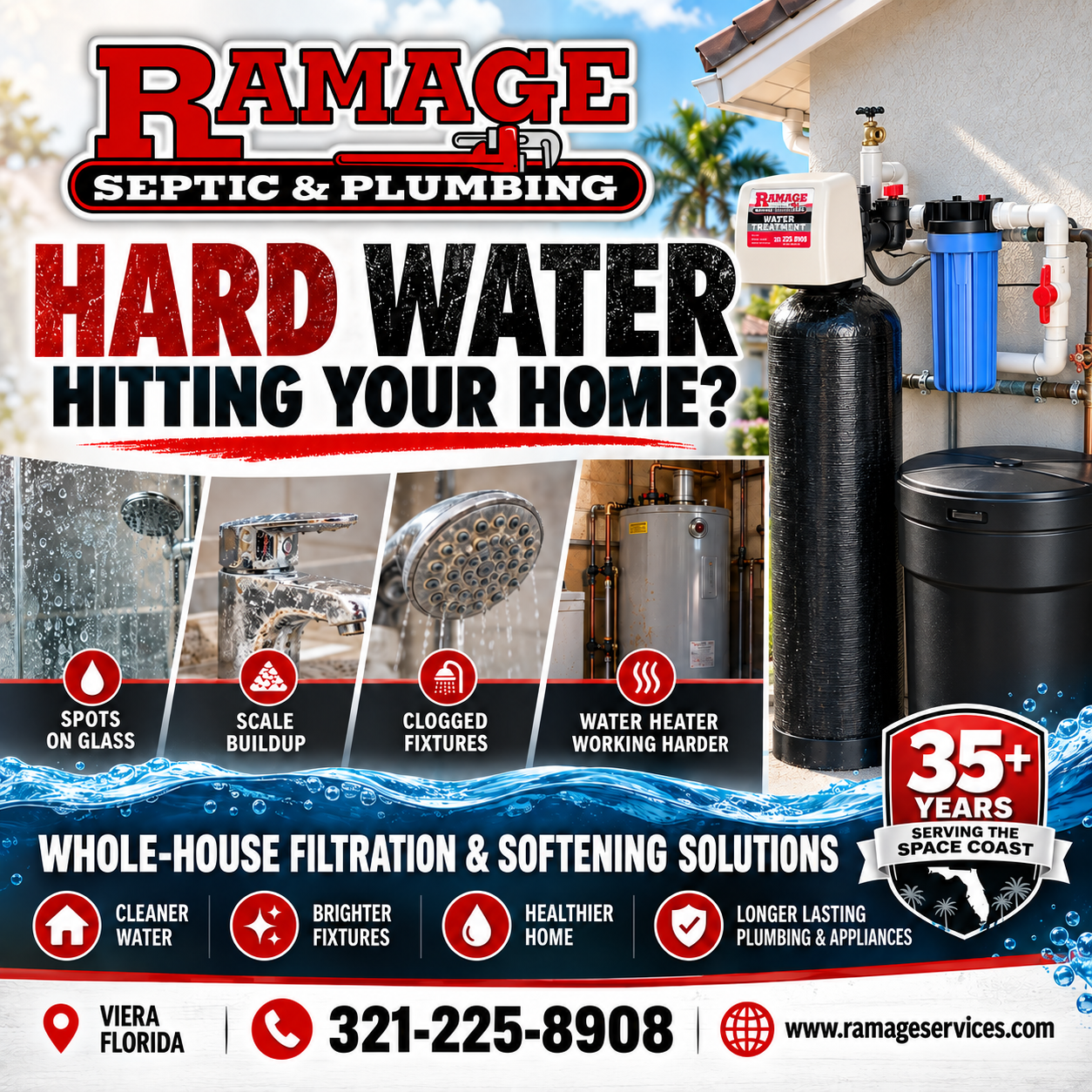 Whole House Water Filtration Viera FL | Cleaner Water