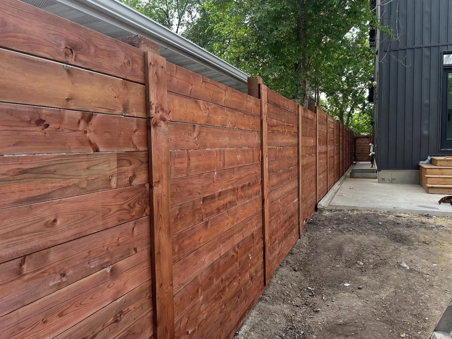 Fencing job we executed💪 B&E General Contractors #HomeRenovation #Landscaping #DreamHome #edmonton #yeg