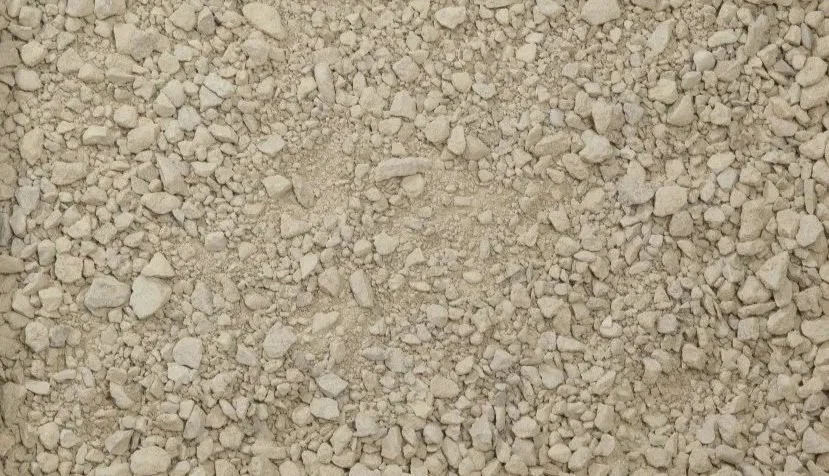 Self compacting limestone gravel