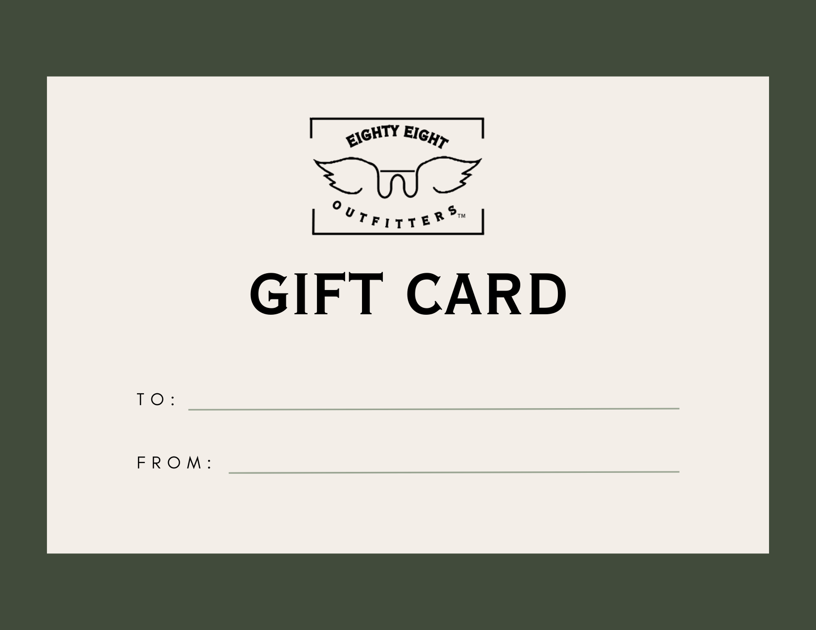 Eighty Eight Outfitters Gift Card