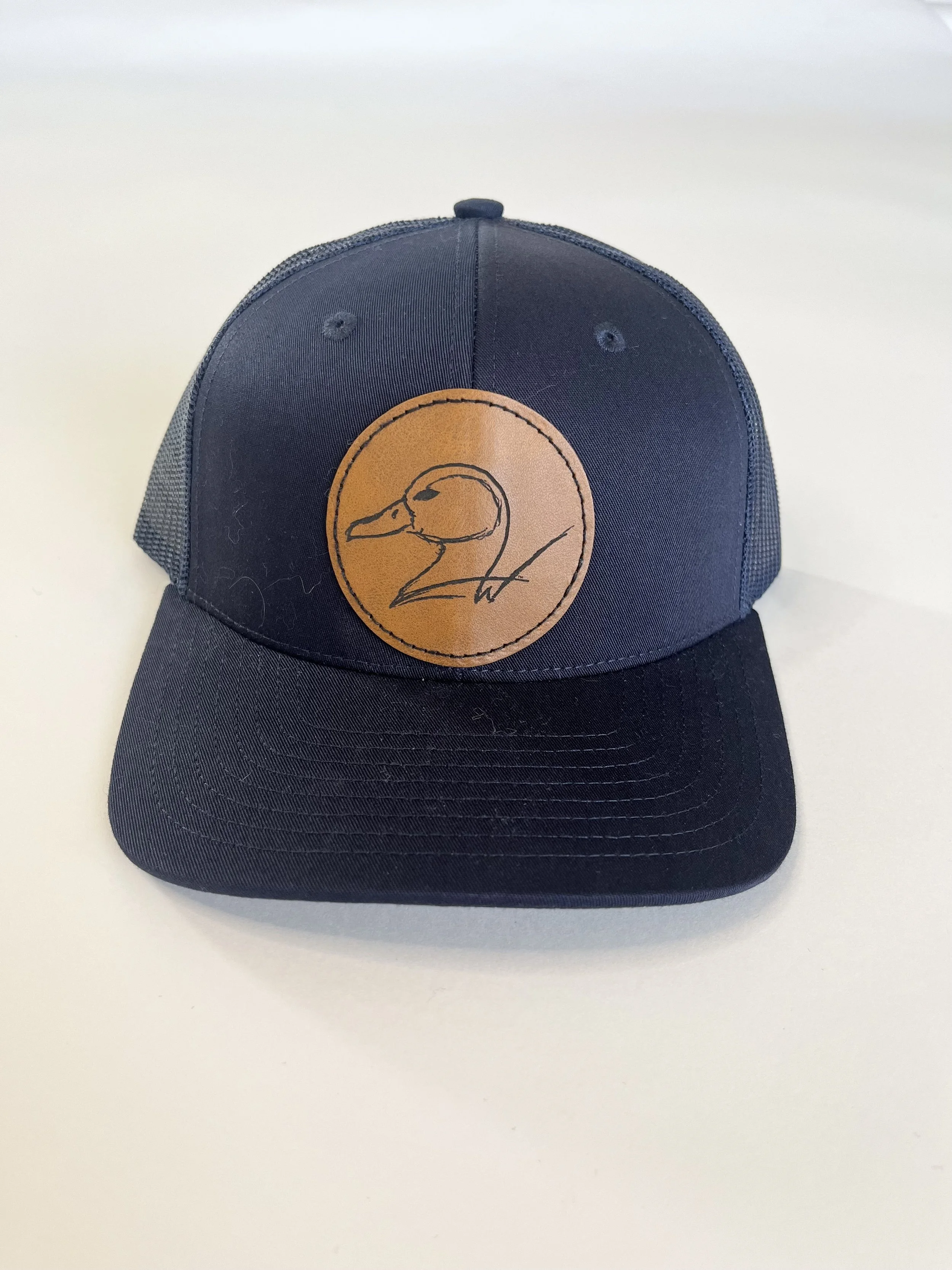 Navy Sacred Salutation Leather Patch Hat (Youth)