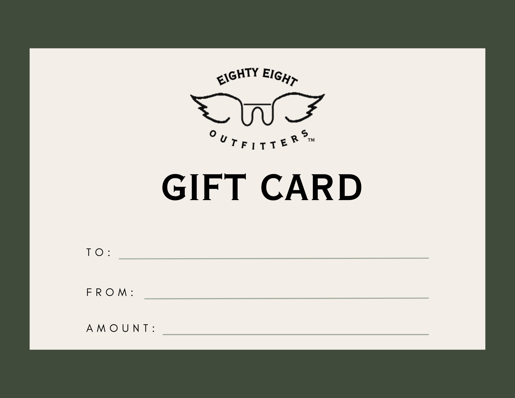Eighty Eight Outfitters Gift Card