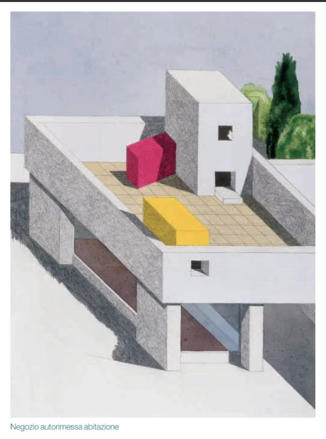 Ettore Sottsass, Shop garage house. Curtest of Domus 859, may 2003.