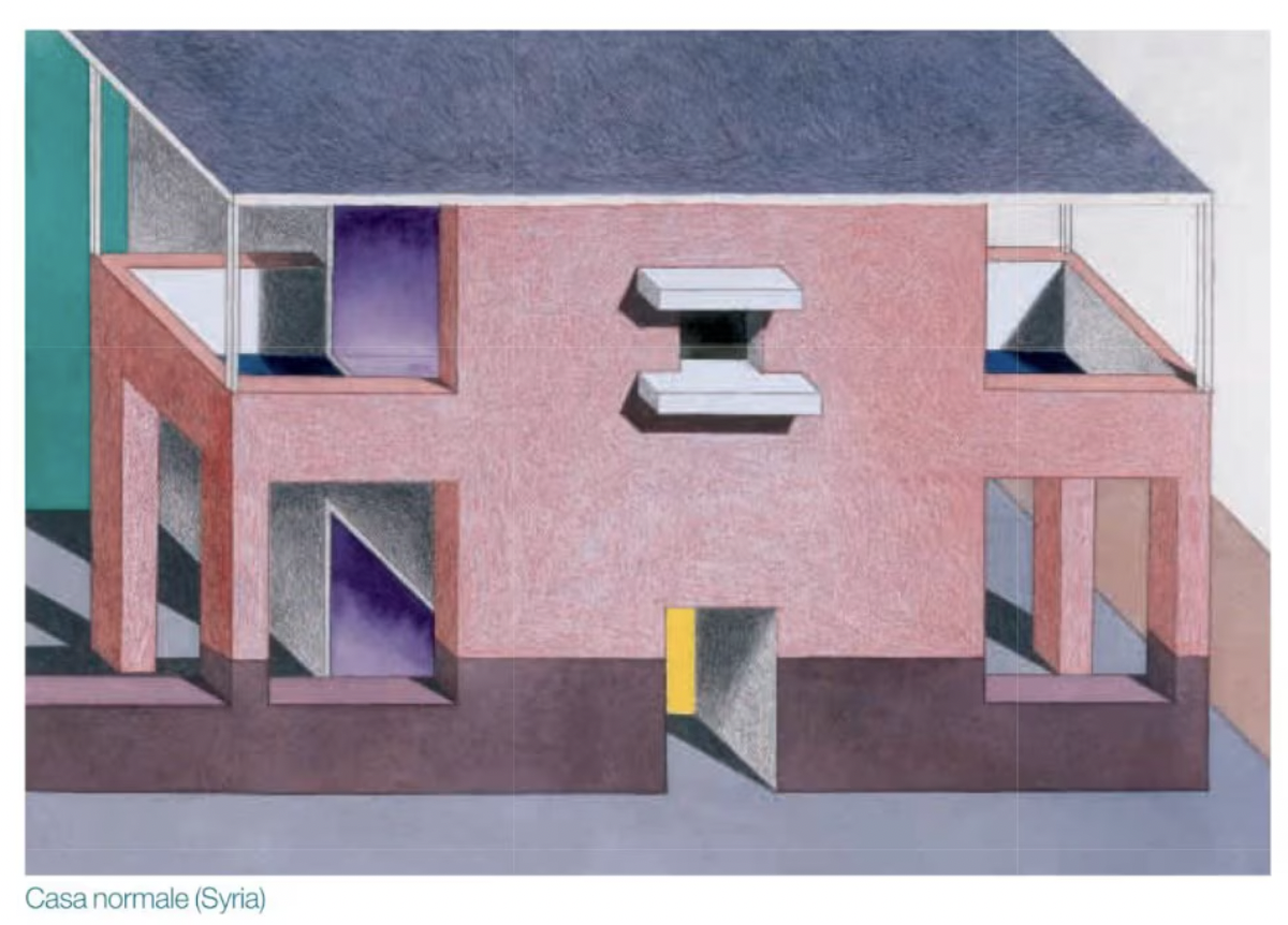 Casa Normale Syria, Personal drawings I Disegni of Ettore Sottsass, Curtest of Domus 2003