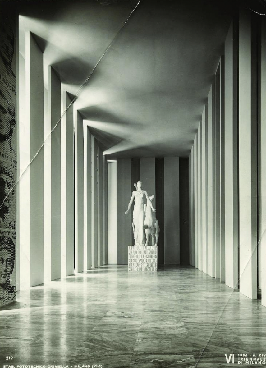  Salone d'onore, by Edoardo Persico, Marcello Nizzoli, and Giancarlo Palanti, at the 1936 VI Milan Triennale.