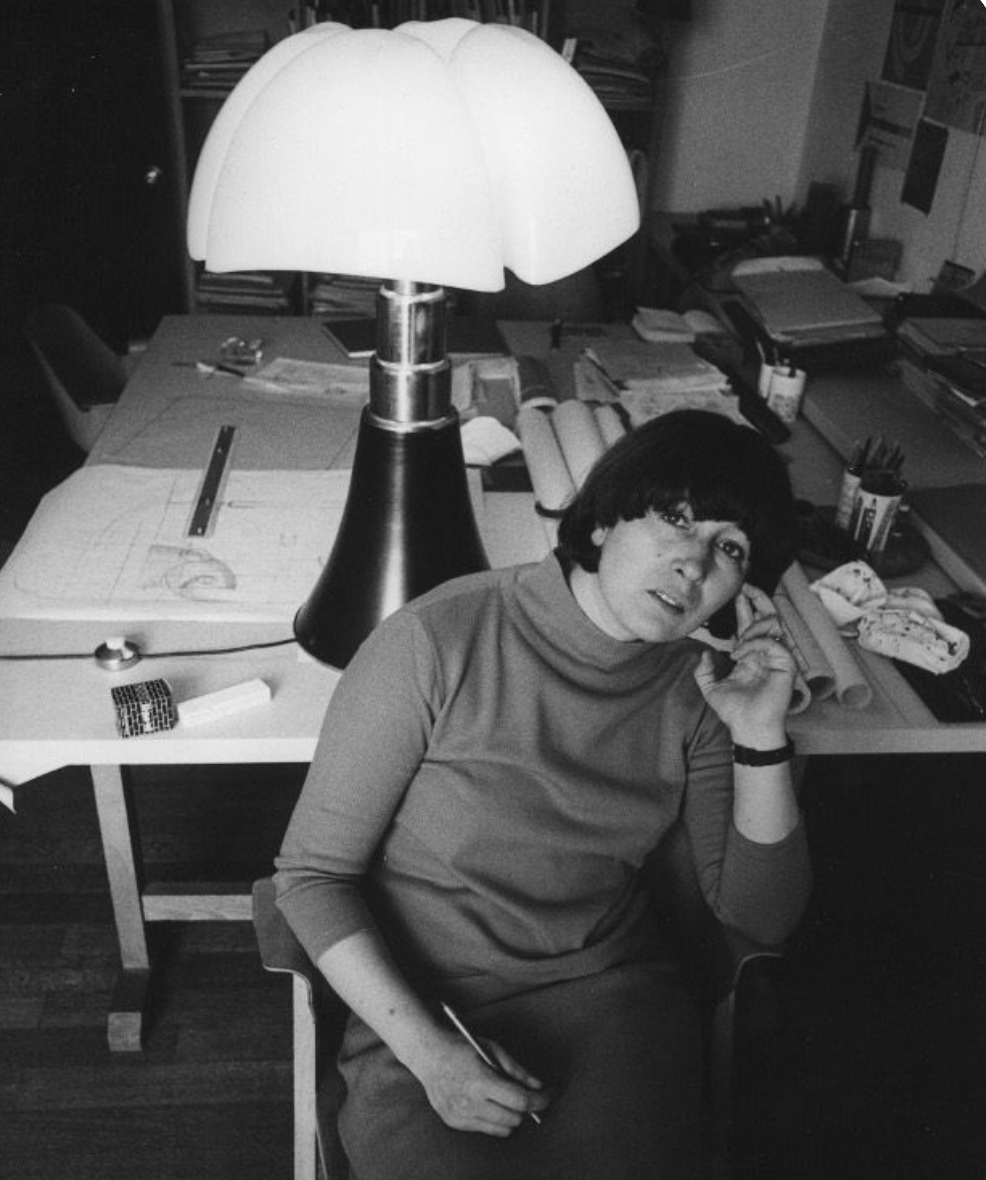 Pipistrello lamp designed by Gae Aulenti manufactured by Martinelli Luce 1960- 1969