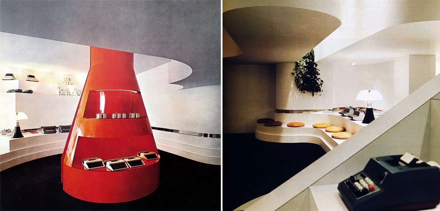 Olivetti store in Paris, designed by Gae Aulenti 1967. Photo curtesy of Marchi Rolly, from the pages of Domus 452