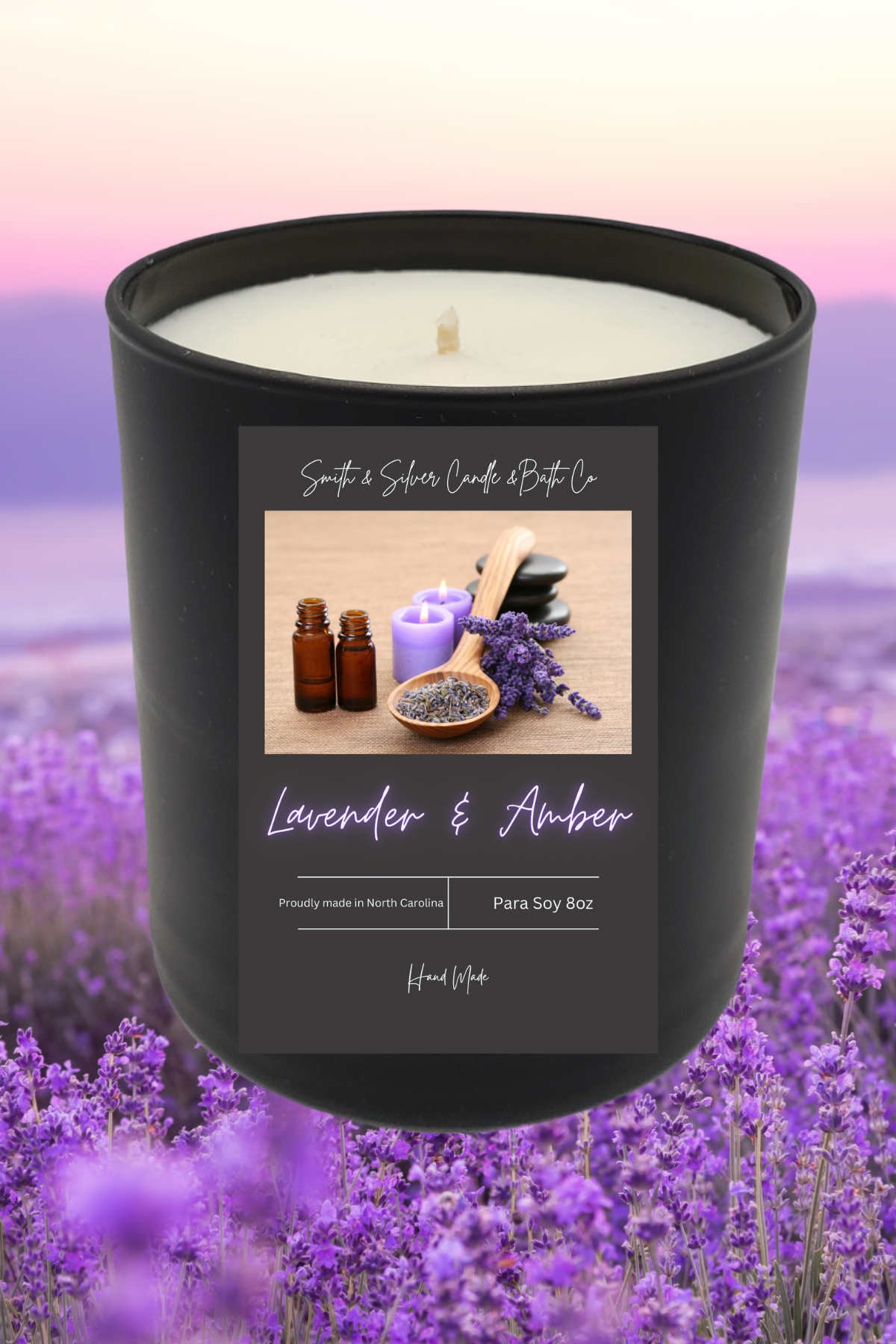 Lavendar & Amber Candle
