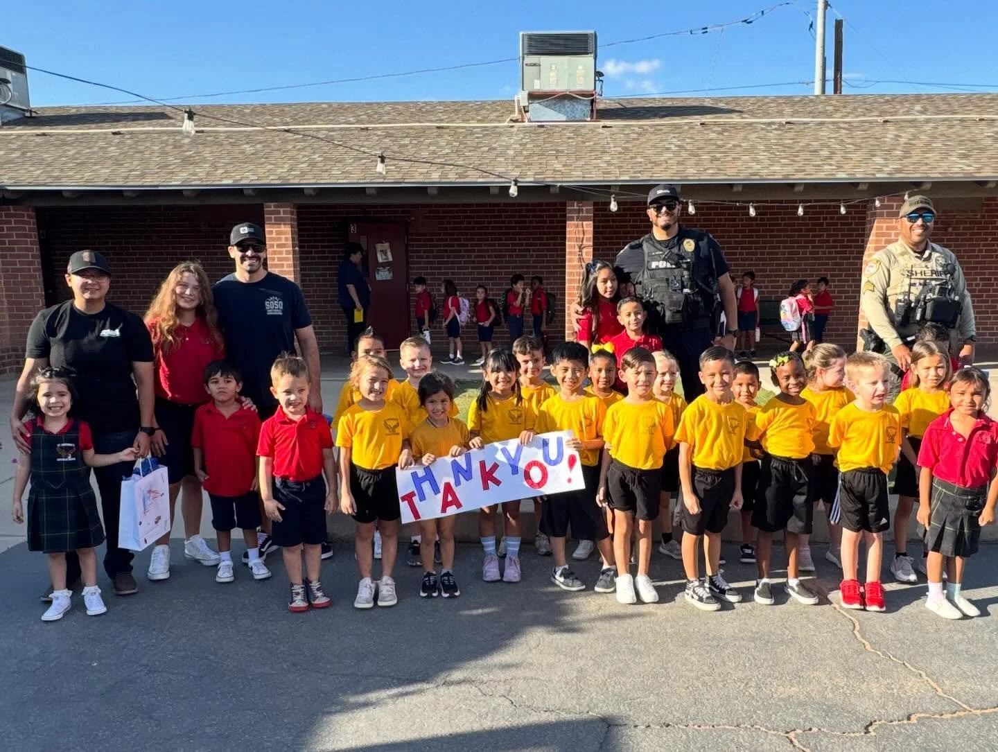 Today we celebrated First Responders Day at St. Anthony! 🚓🚒🚑 Our students honored our local heroes with gifts and prayers to &lsquo;pray over the badge always.&rsquo; 🙏💙 A special thank you to our PTO for the donuts and coffee that helped us sho