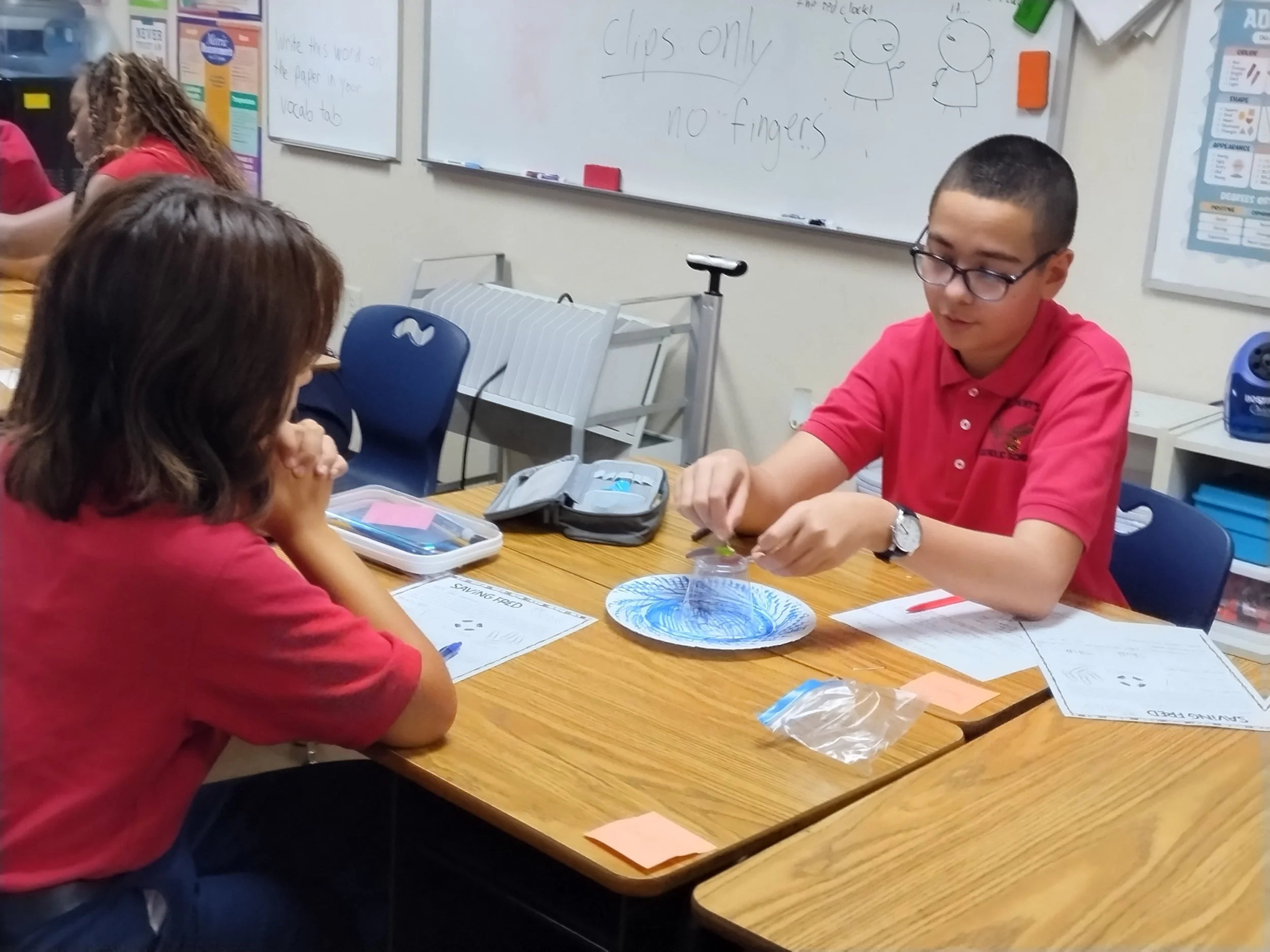 🛟 Save Fred Challenge! 🪱

Our middle school students put their teamwork and problem-solving skills to the test with the classic "Save Fred" STEM Challenge! Fred the gummy worm found himself stranded at sea after his boat flipped over, los